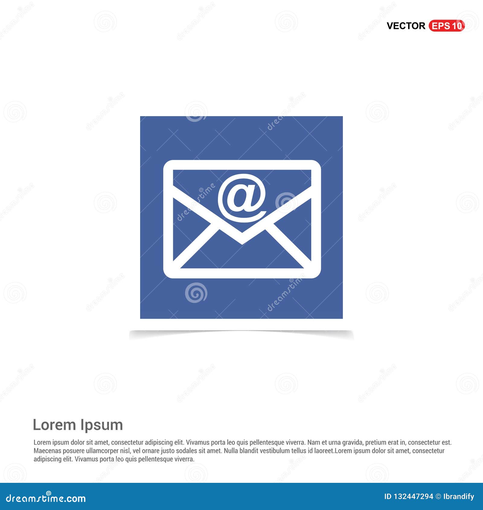 e-mail icon - blue photo frame