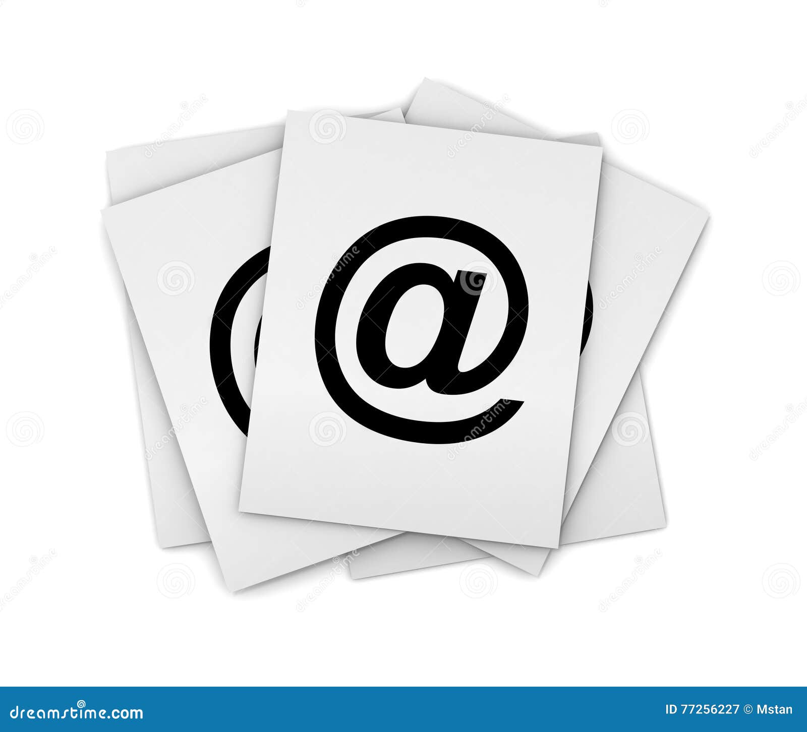 E Mail Stack Concept 3d Illustration Stock Illustration - Illustration ...