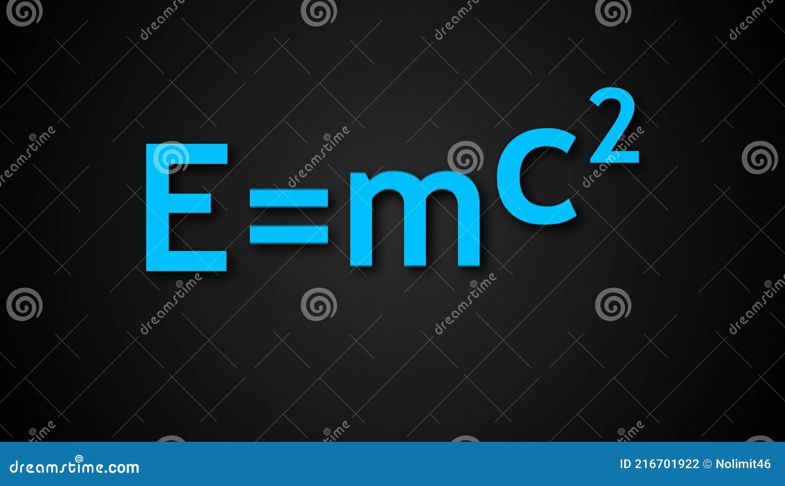 e mc2 albert einsteins physical formula are on black background, mass-energy equivalence