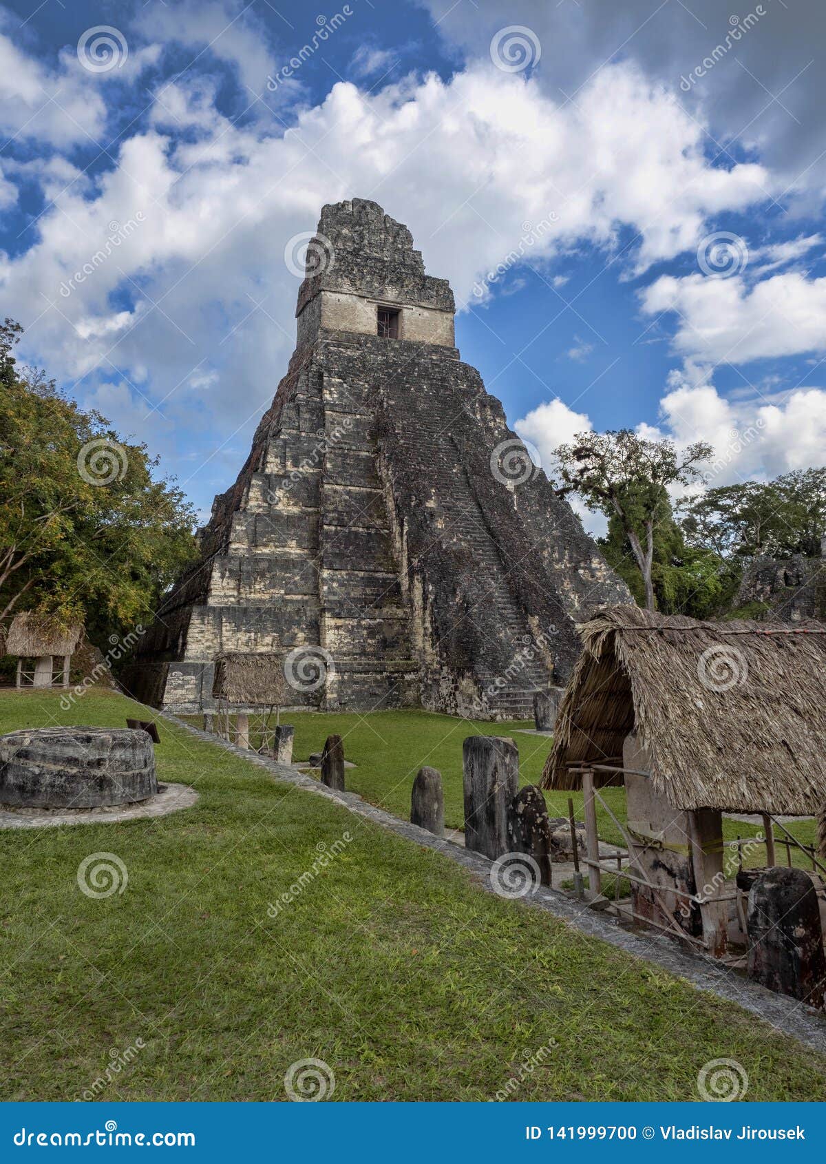 Pyramids in Nation`s Most Significant Mayan City of Tikal Park ...