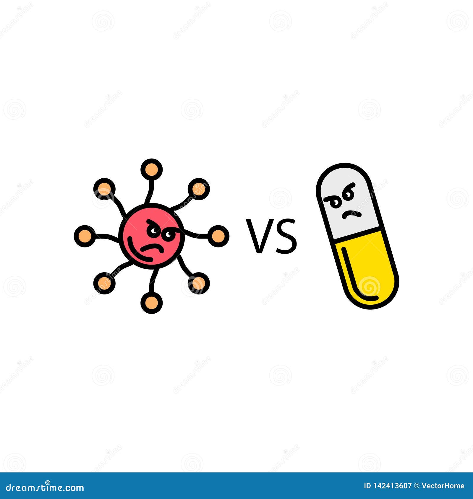 Antibiotic Resistance Icon On A White Background. 向量例证 - 插画 包括有 变化, 免疫