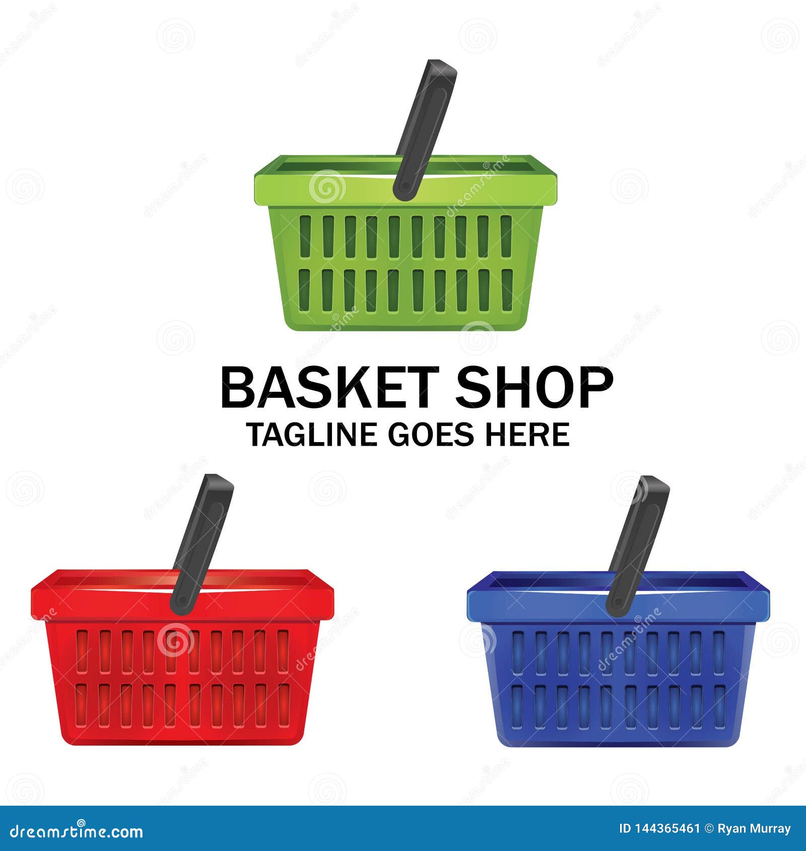 Basket Shop Logo Icon Vector Design Vektor Illustrationer