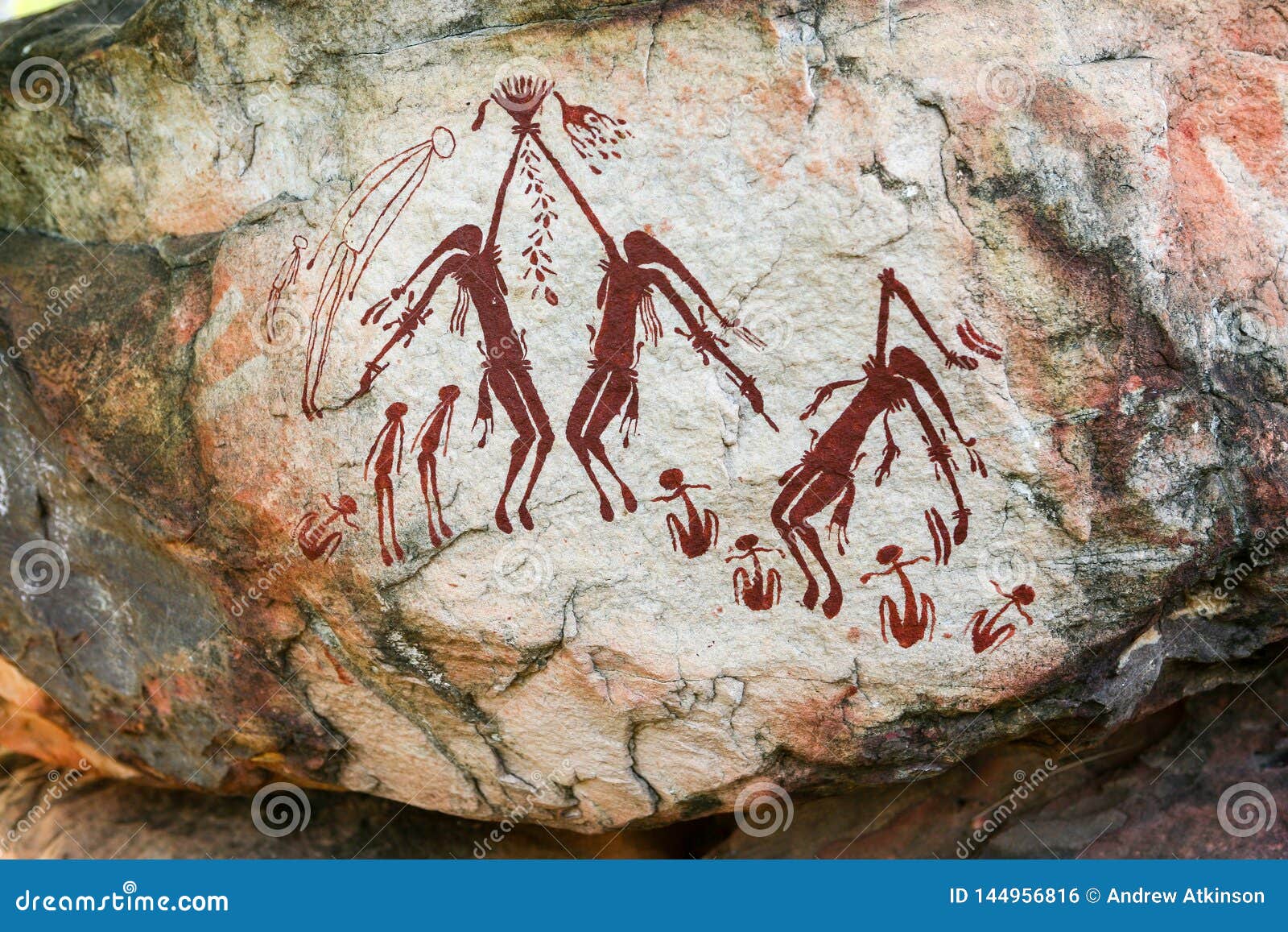 Indigenous Aboriginal Rock Art in Australia`s Kimberley Region Just Out of Kalumburu 编辑类照片 图片