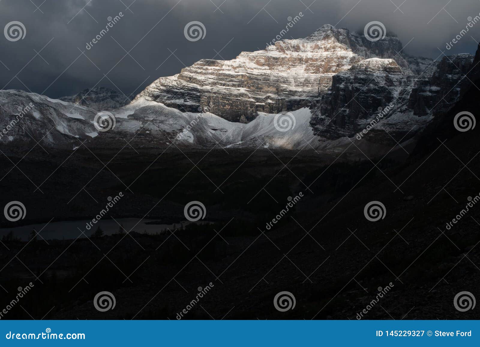 The View of the Mountains Behind Consolation Lake in Jasper National