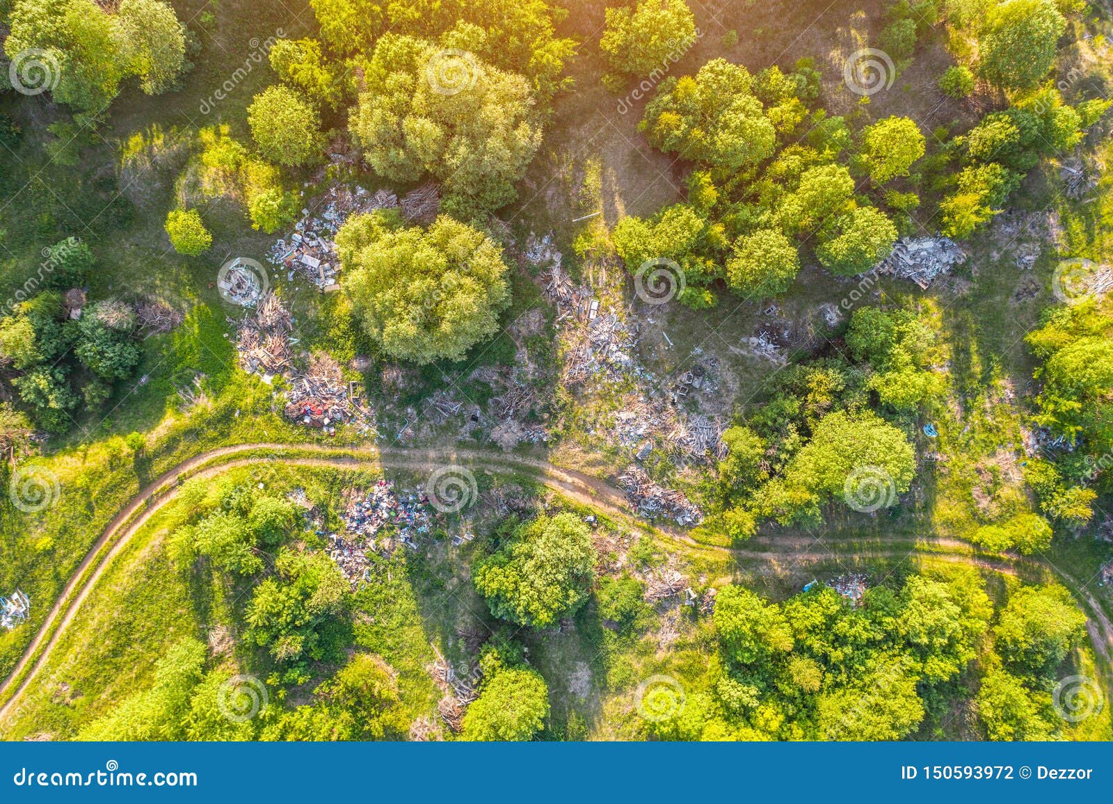 Large Landfill of Garbage, Household Waste, Plastics and Other Things