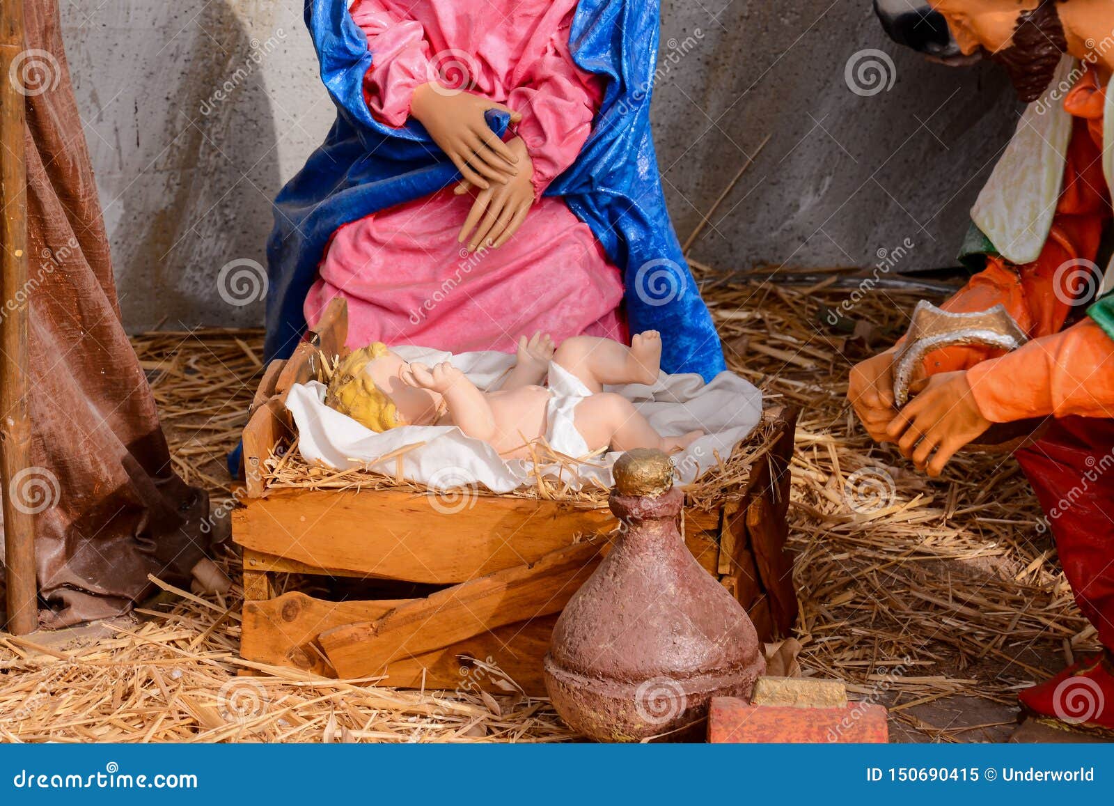 Christmas Nativity Scene Crib 库存图片 图片 包括有 诞生, 宗教 150690415