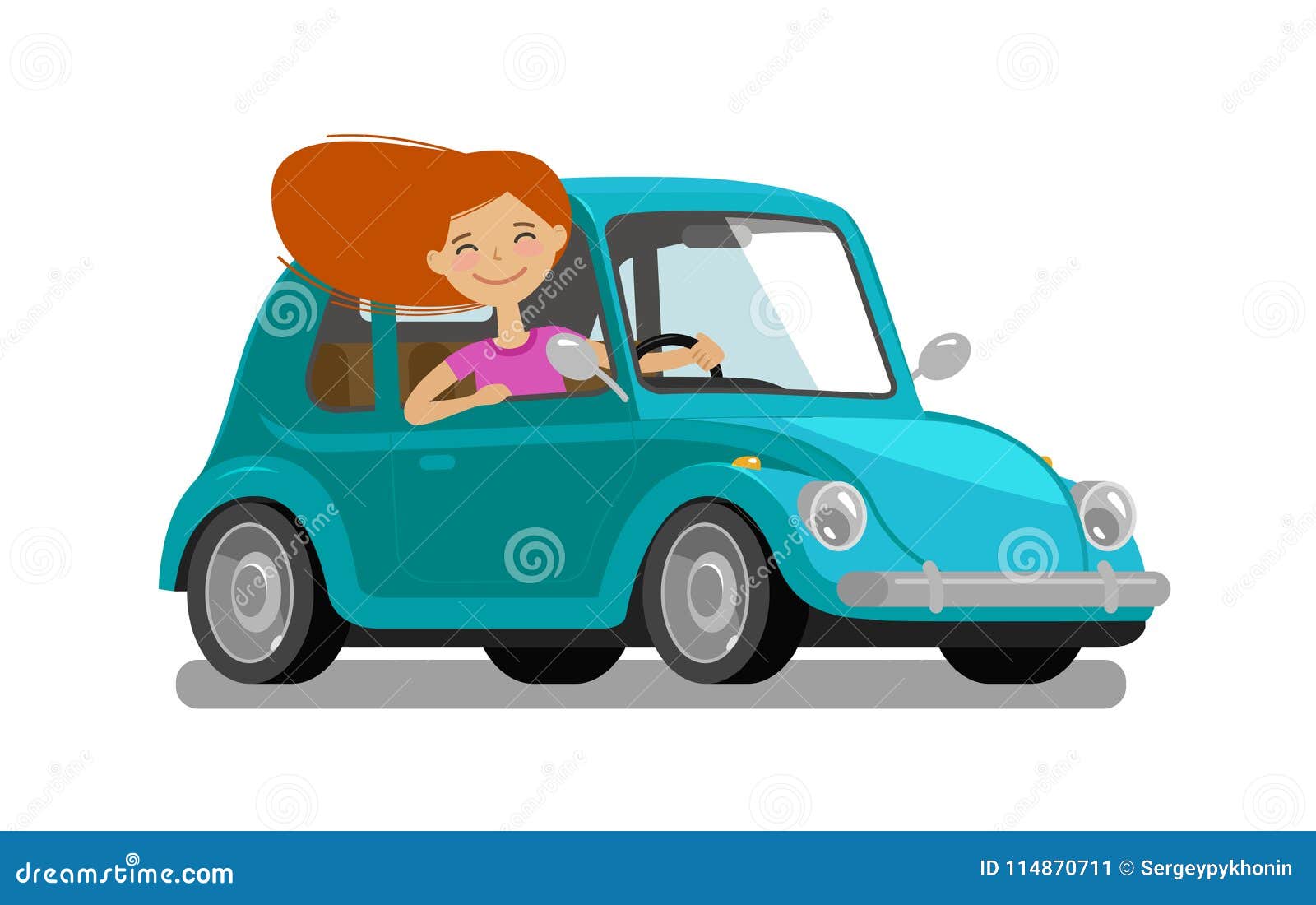 My mums car. Мультяшная машина с водителем. Мультяшный авто. Ребенок едет на машине вектор. Девочка едет на машинке.