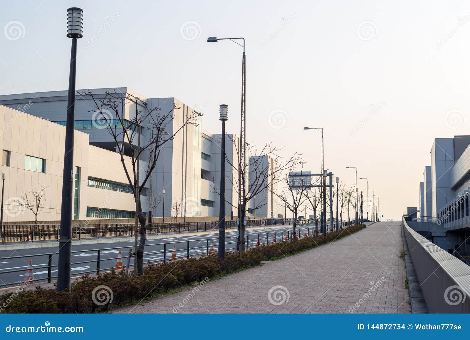 View of Toyosu Wholesale Fish Market. Toyosu，东京，日本，04/06/2019，Toyosu批发鱼市看法