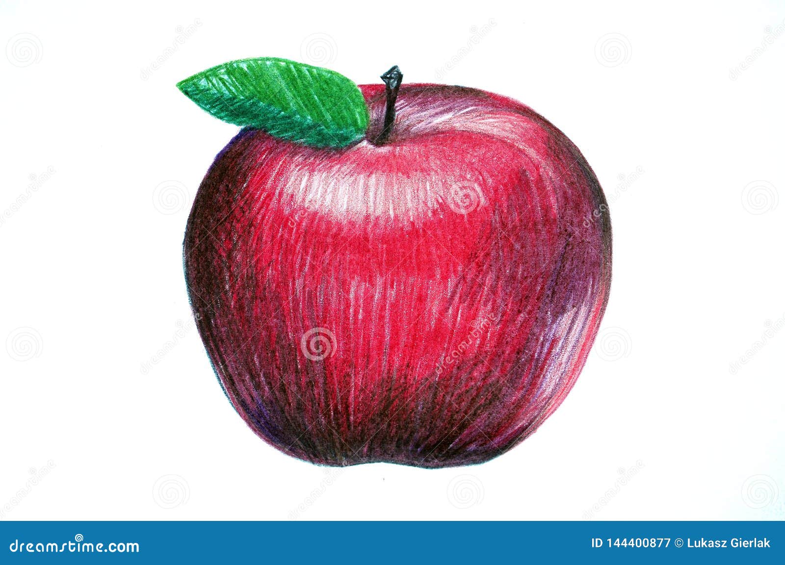 Apple, Drawing Fruit, Red Apple, Realistic Drawing Apple Stock de  ilustración - Ilustración de creyones, verde: 144400877