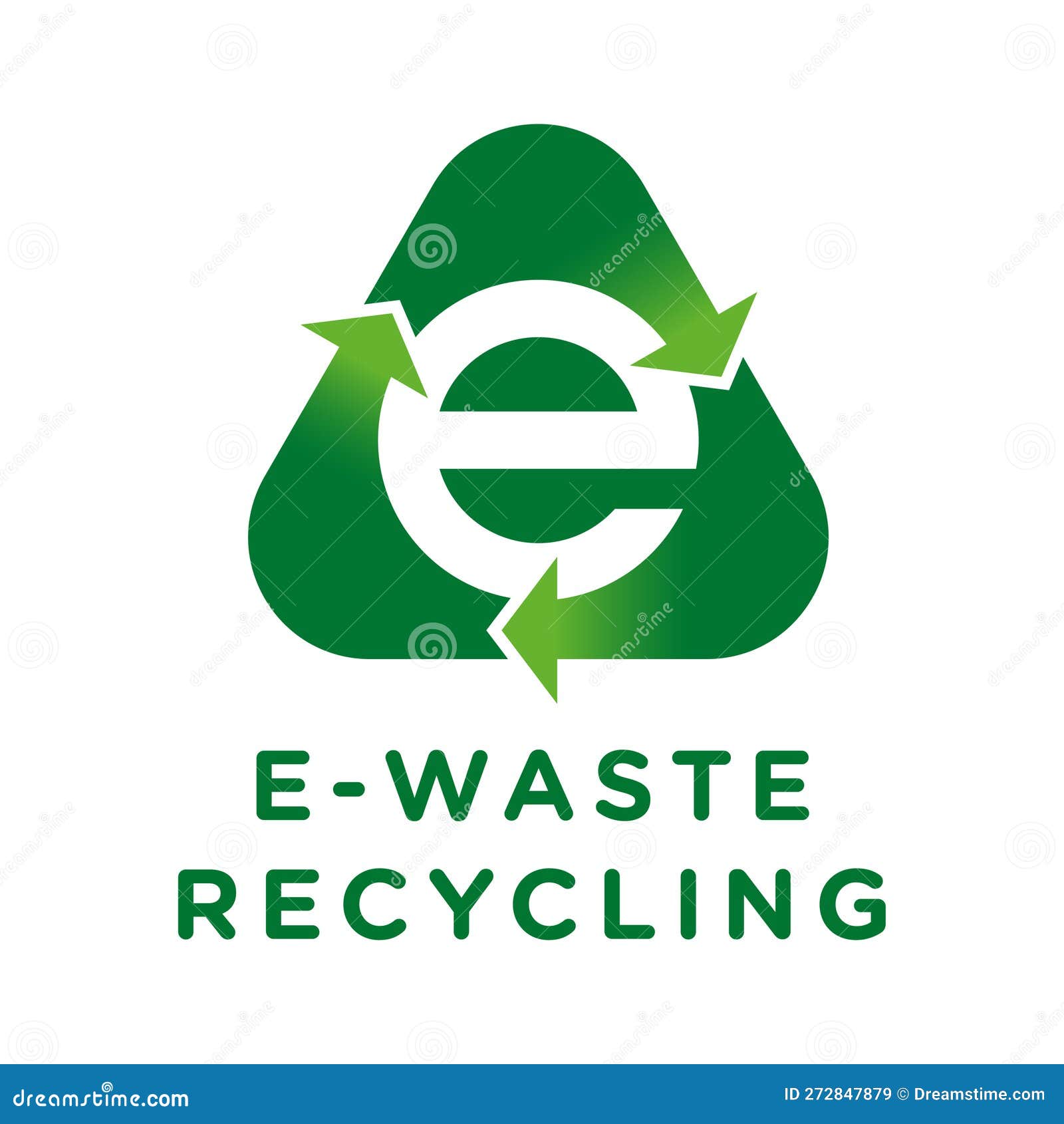 Ewaste, Electronics Recycling Vector Icon Badge Stock Vector
