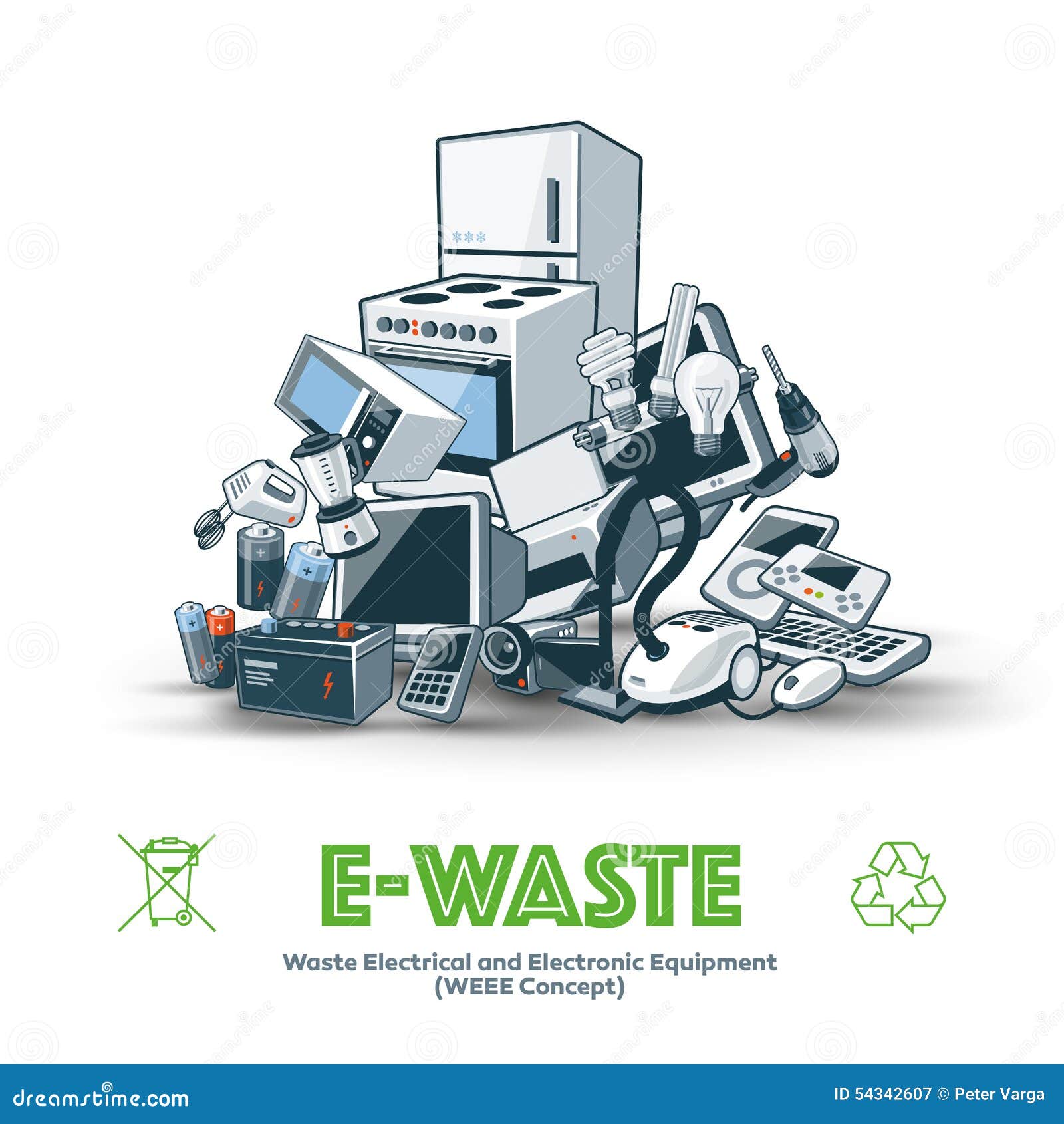 e-waste pile