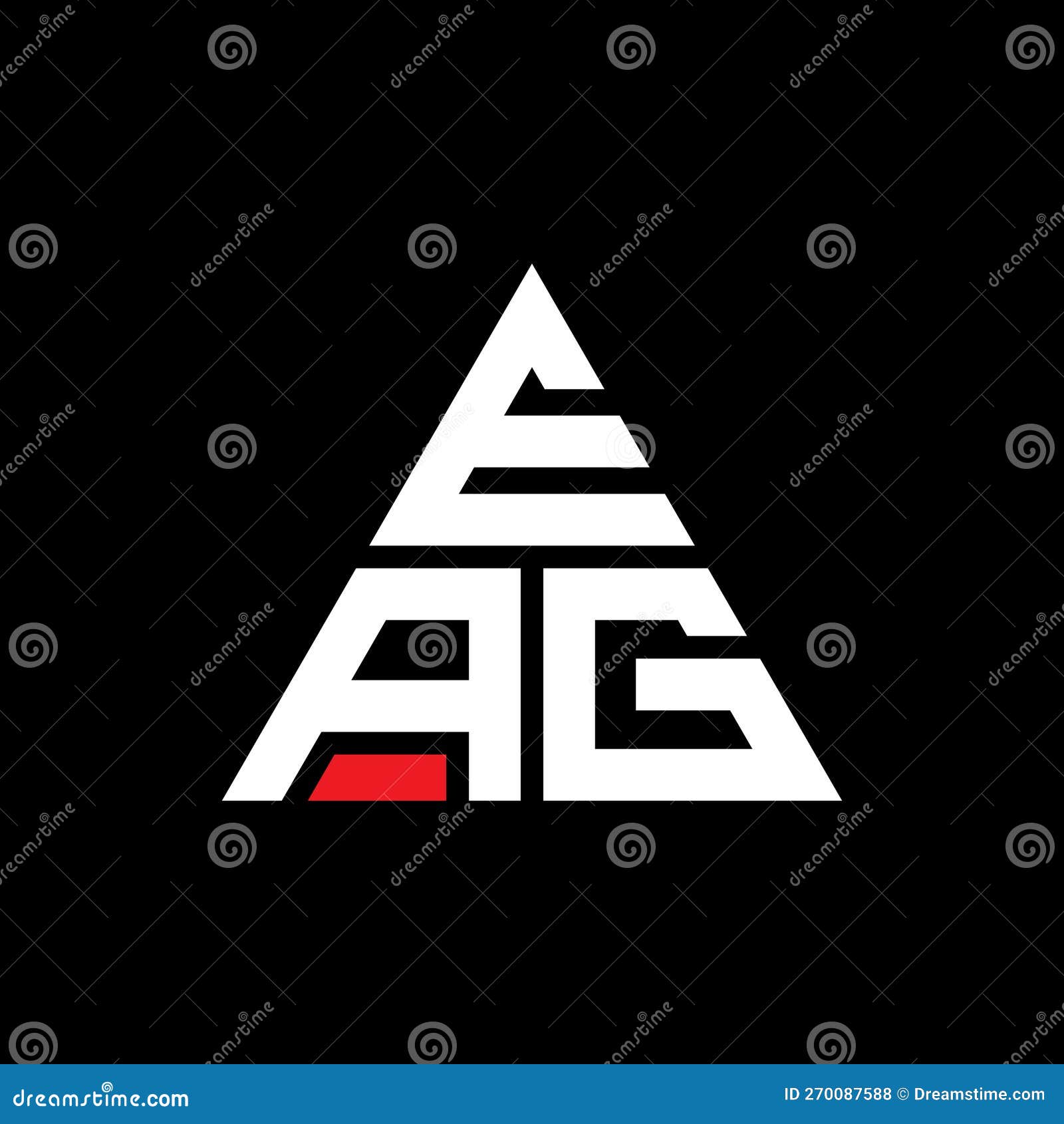 eag triangle letter logo  with triangle . eag triangle logo  monogram. eag triangle  logo template with red