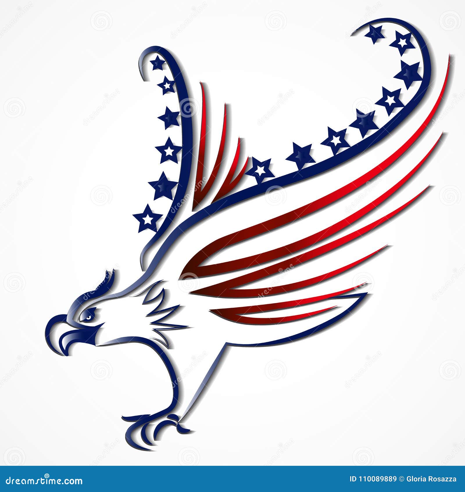 Eagle American Usa Flag Icon Logo Vector Stock Vector Illustration Of Flag Animal