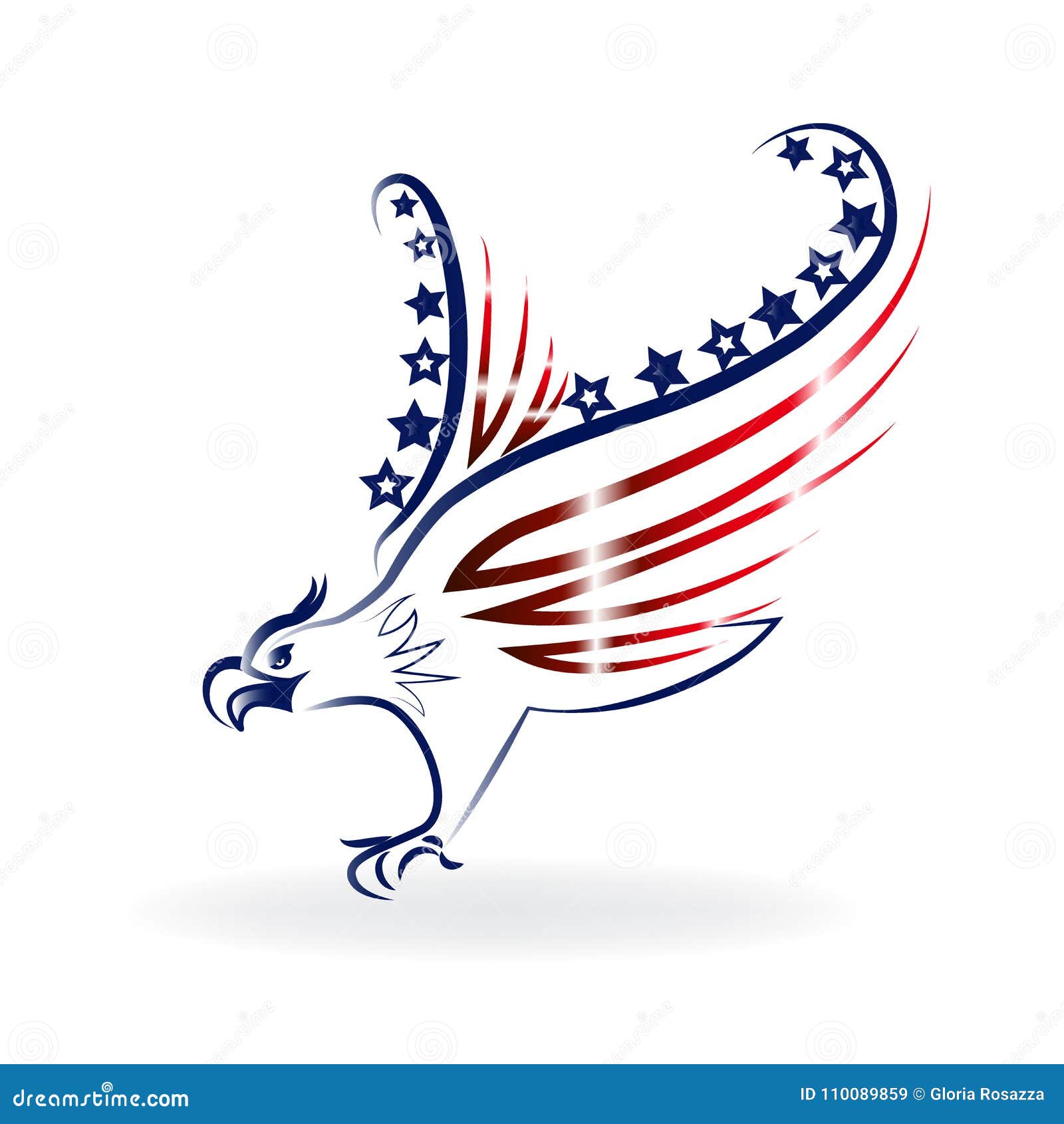 Download Eagle American USA Flag Icon Logo Vector Stock Vector ...