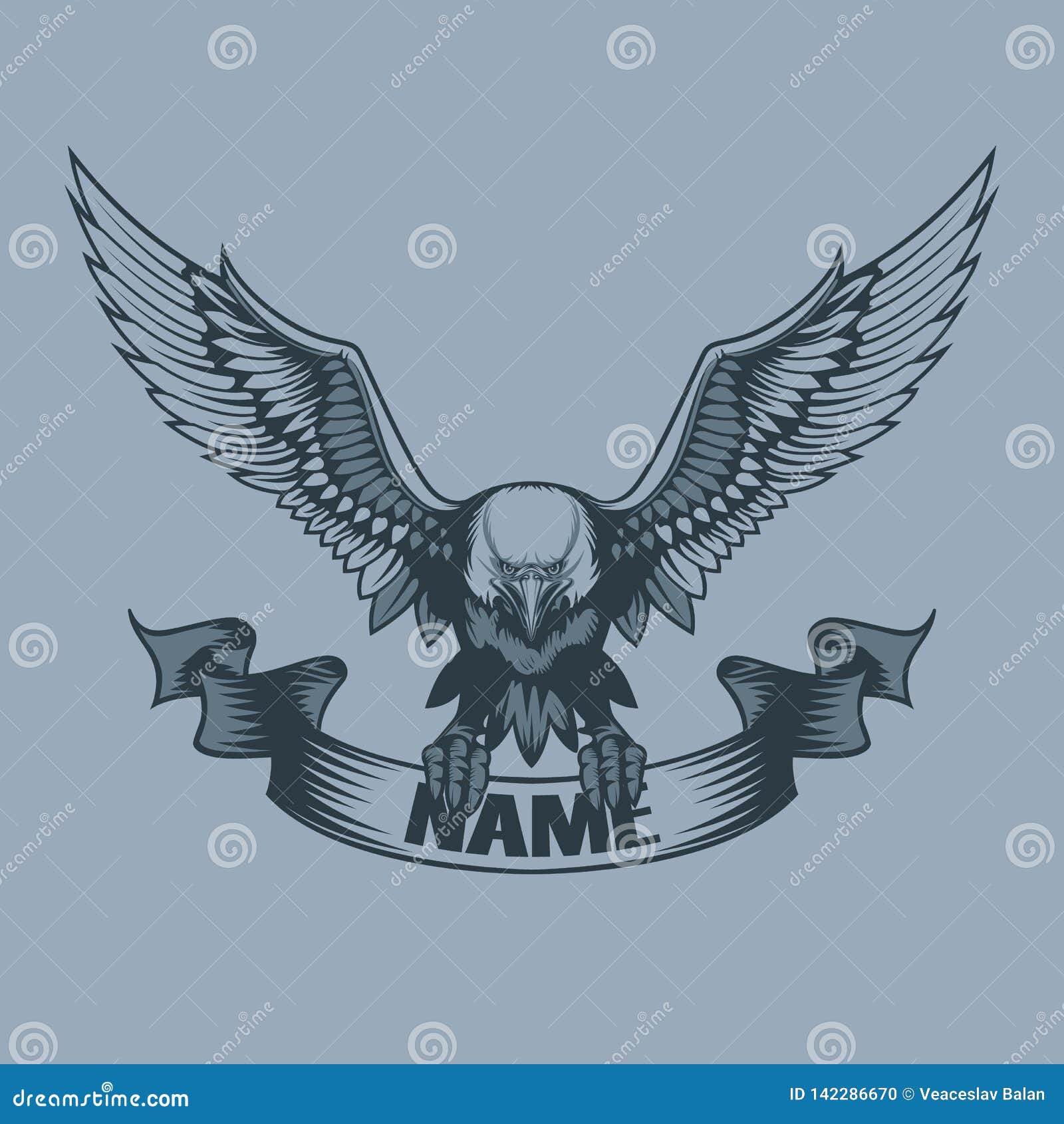 traditional tattoo with banner of an american eagle 12039275 Vector Art at  Vecteezy