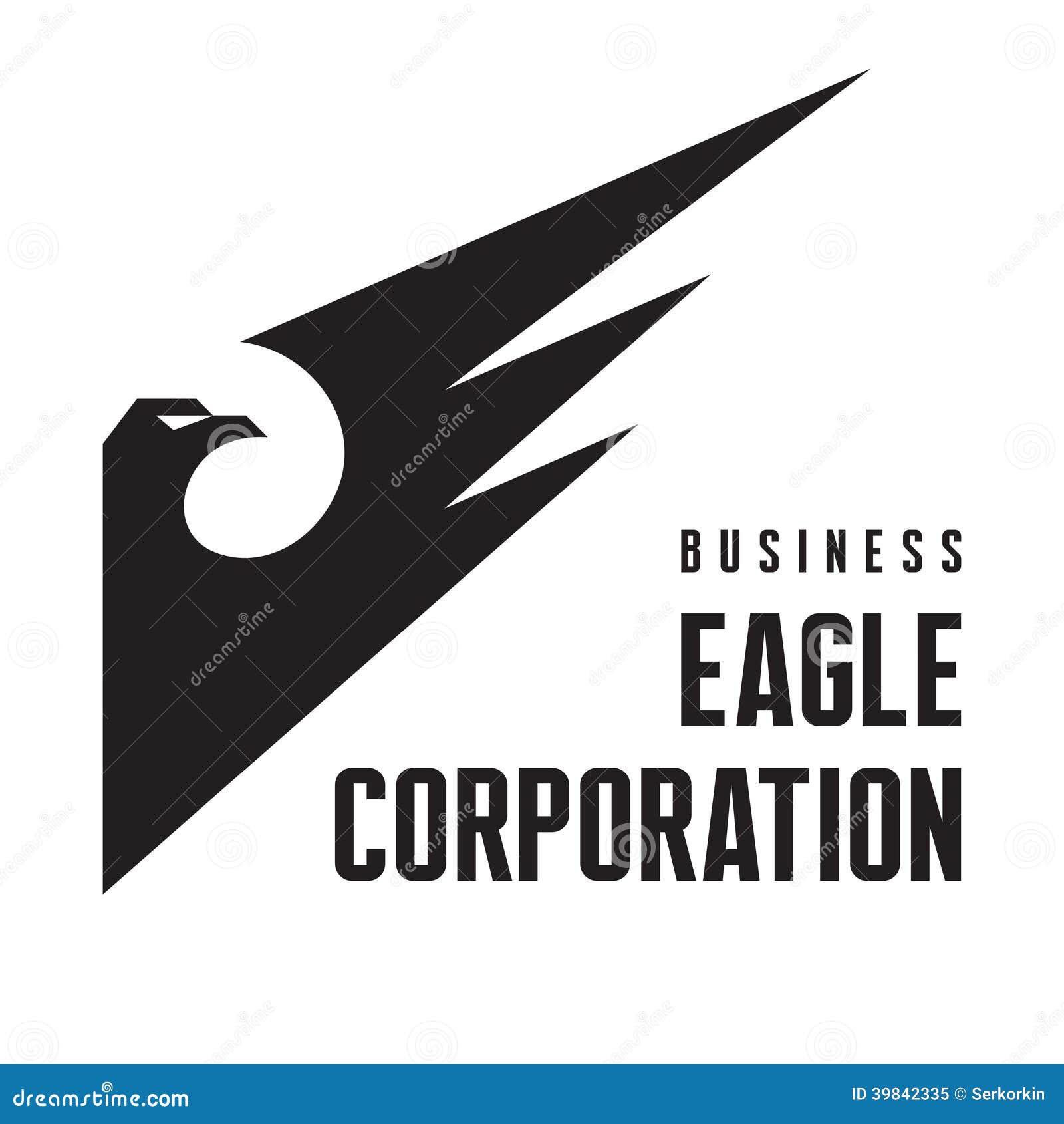 eagle corporation - logo sign for business company