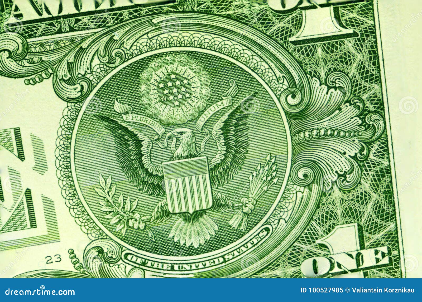 Eagle on the dollar stock image. Image of dollars, currency 100527985