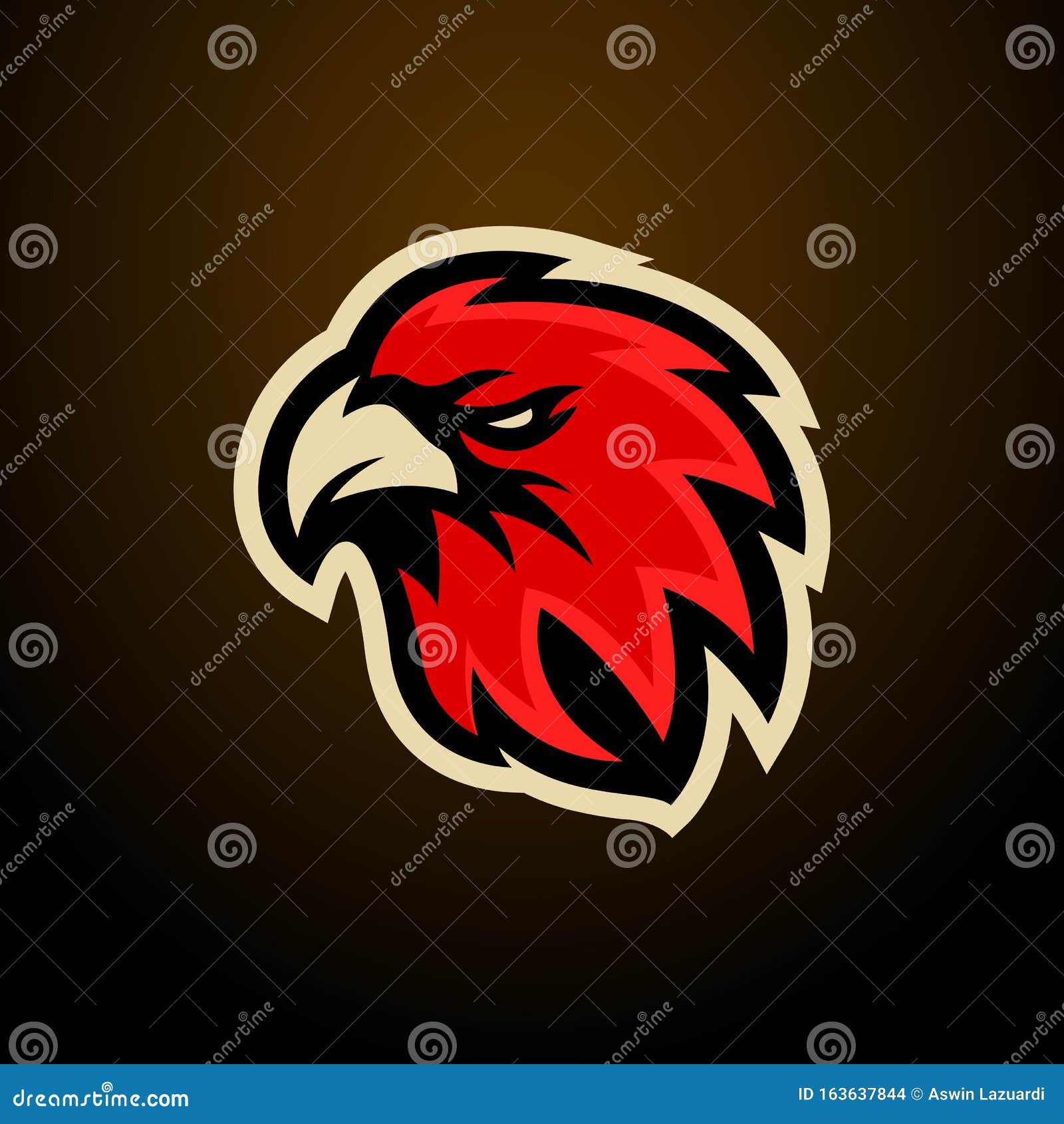 Falcon Bird Eagle Esport Badge Logo Stock Illustration Illustration Of Mascot Eagle