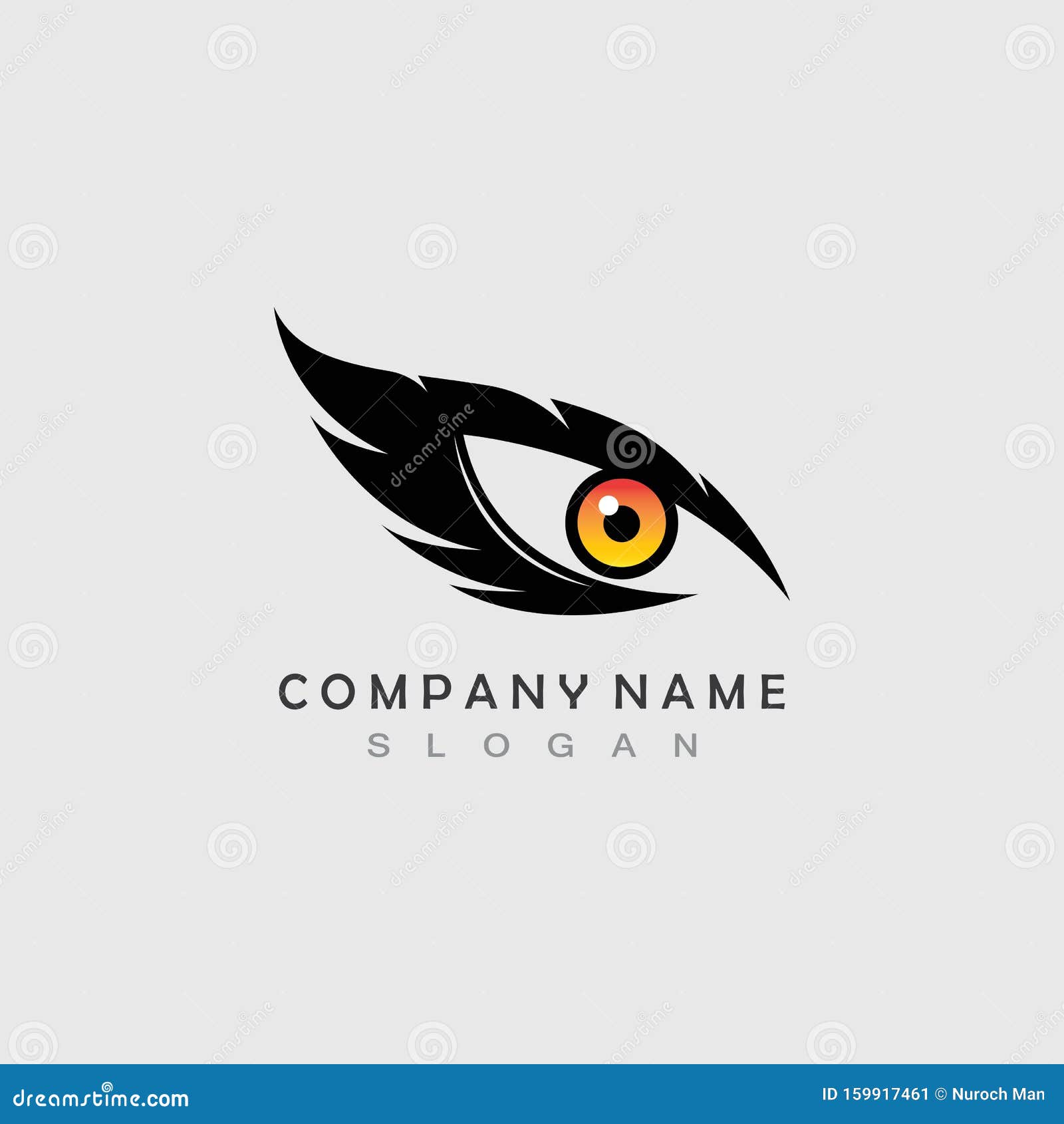 Eagle Eye Logo Concept Design Template Stock Vector Illustration Of Head Flying