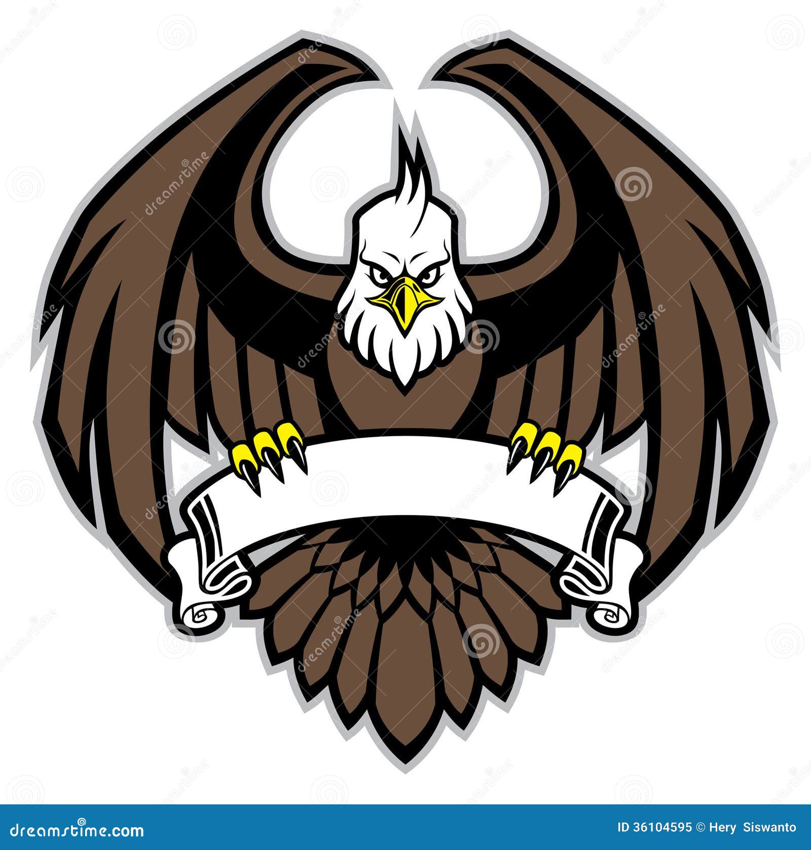 Eagle Grip the Blank Ribbon Stock Vector - Illustration of falcon