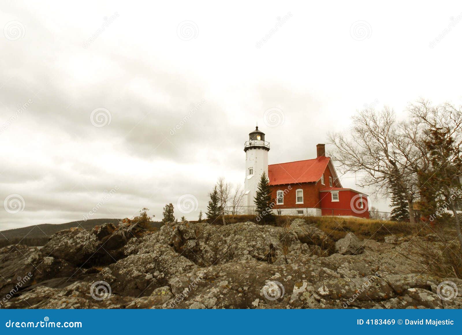 Eagle Harbor Light, Lake Superior, Michigan Stock Image Image of