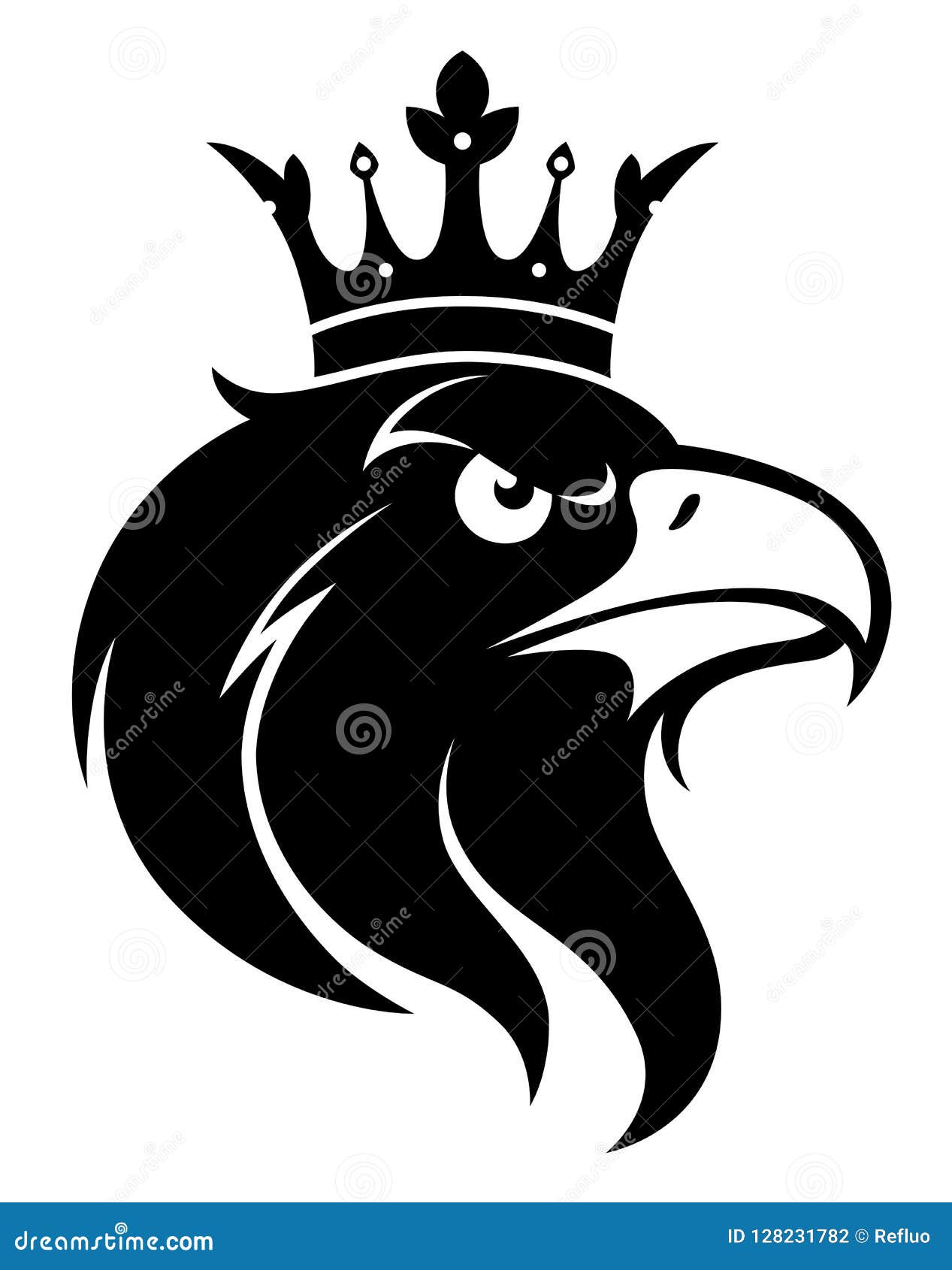 Eagle Head With Crown Stock Vector Illustration Of Bird 128231782