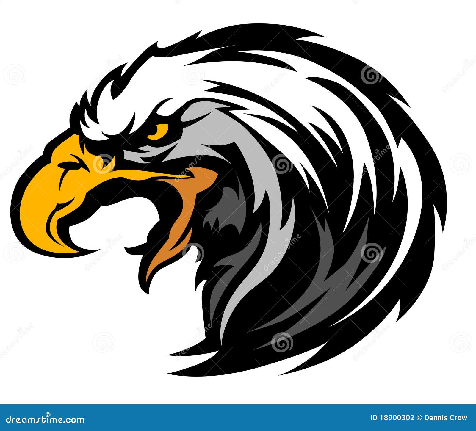 Eagle Head Mascot Vector Logo Stock Vector Illustration Of