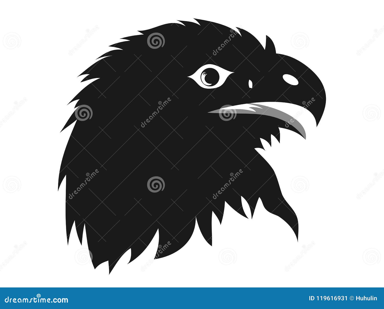 Eagle Head Silhouette Vector Stock Vector - Illustration of american, hawk:  119616931