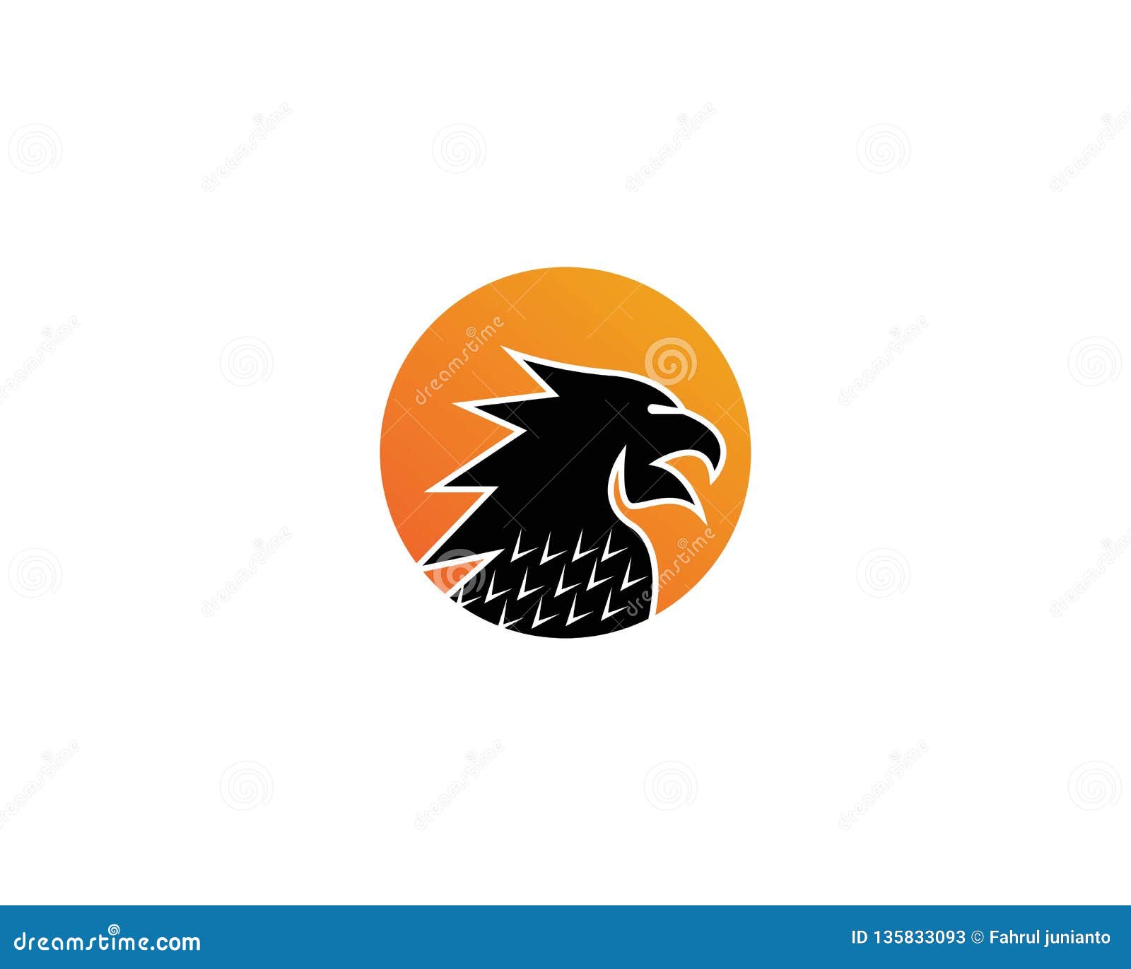 Eagle Head Vector Illustration Stock Vector - Illustration of blue ...