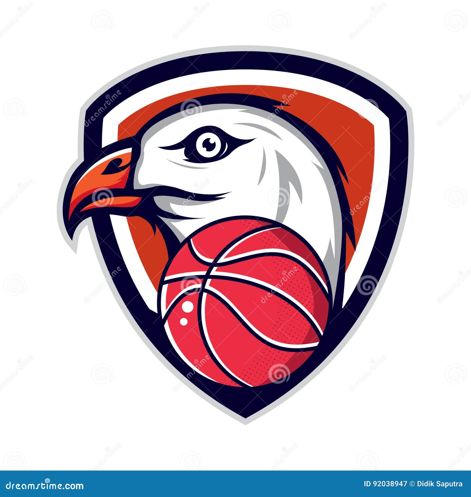 Eagle Logo for a Basketball Team Stock Vector - Illustration of icon,  basketball: 92038947