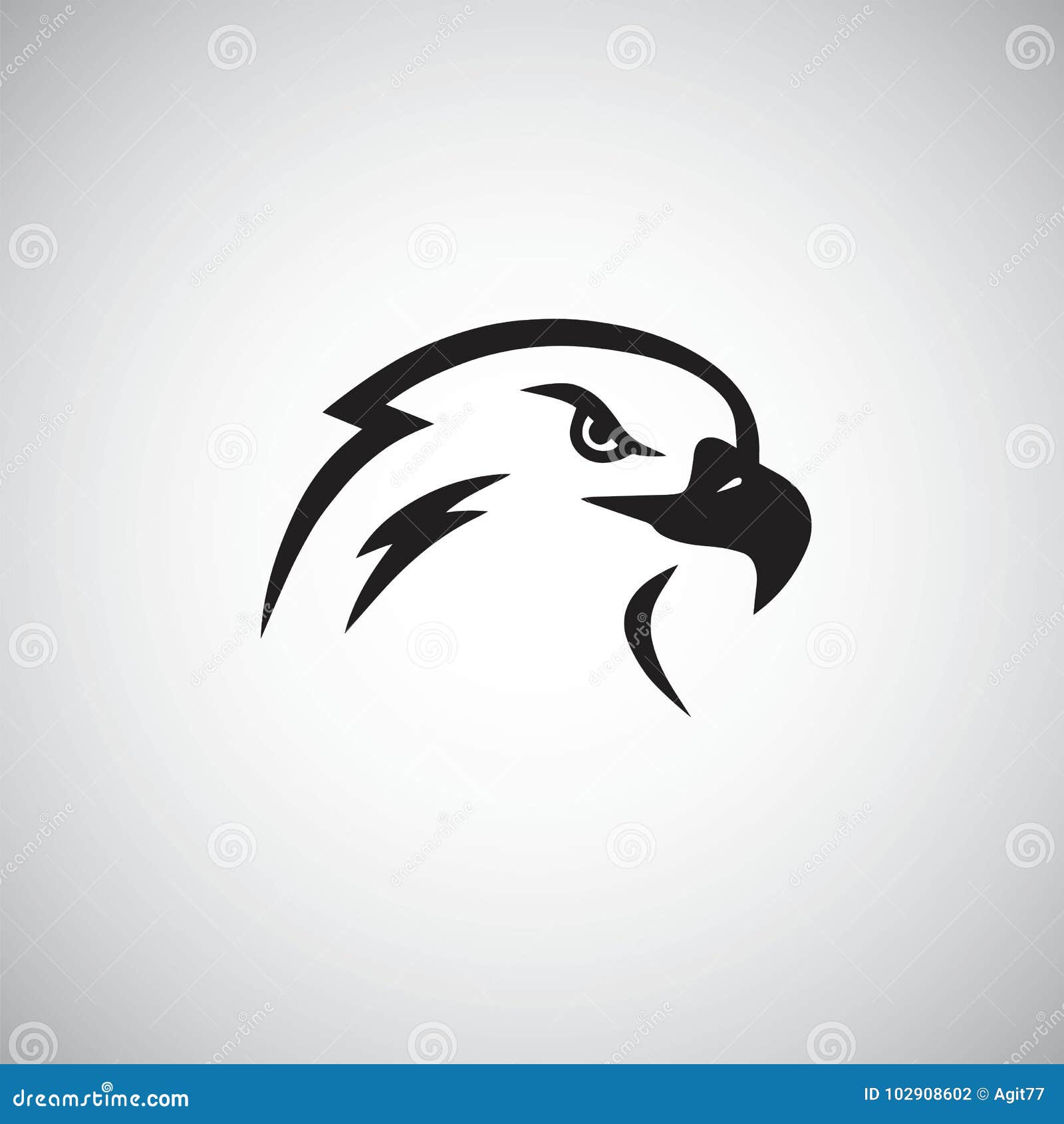 Eagle Logo Or Mascot Template Simple Illustration Stock