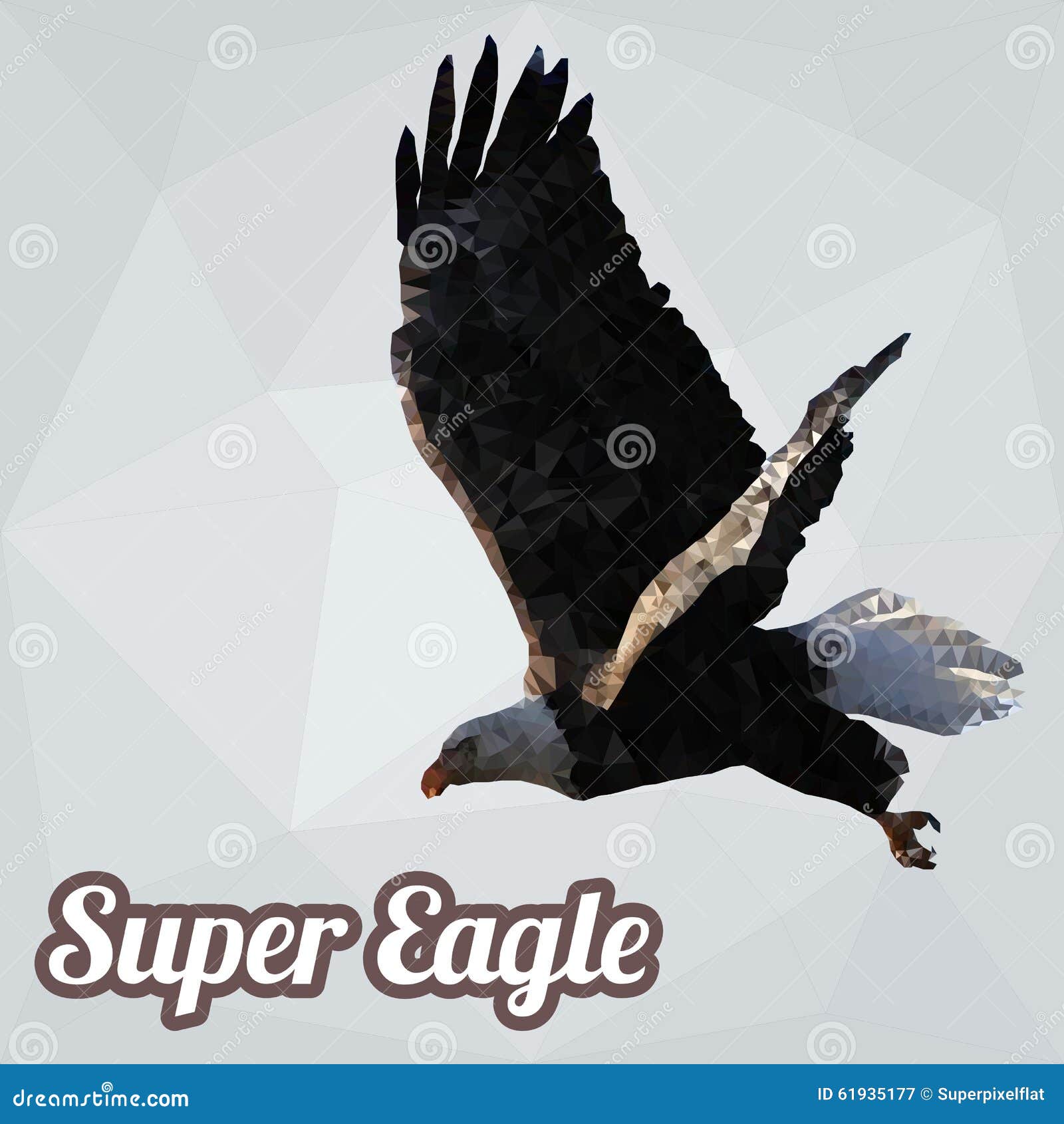 Eagle Polygon Vetora ilustração do vetor. Ilustração de vôo 61935177