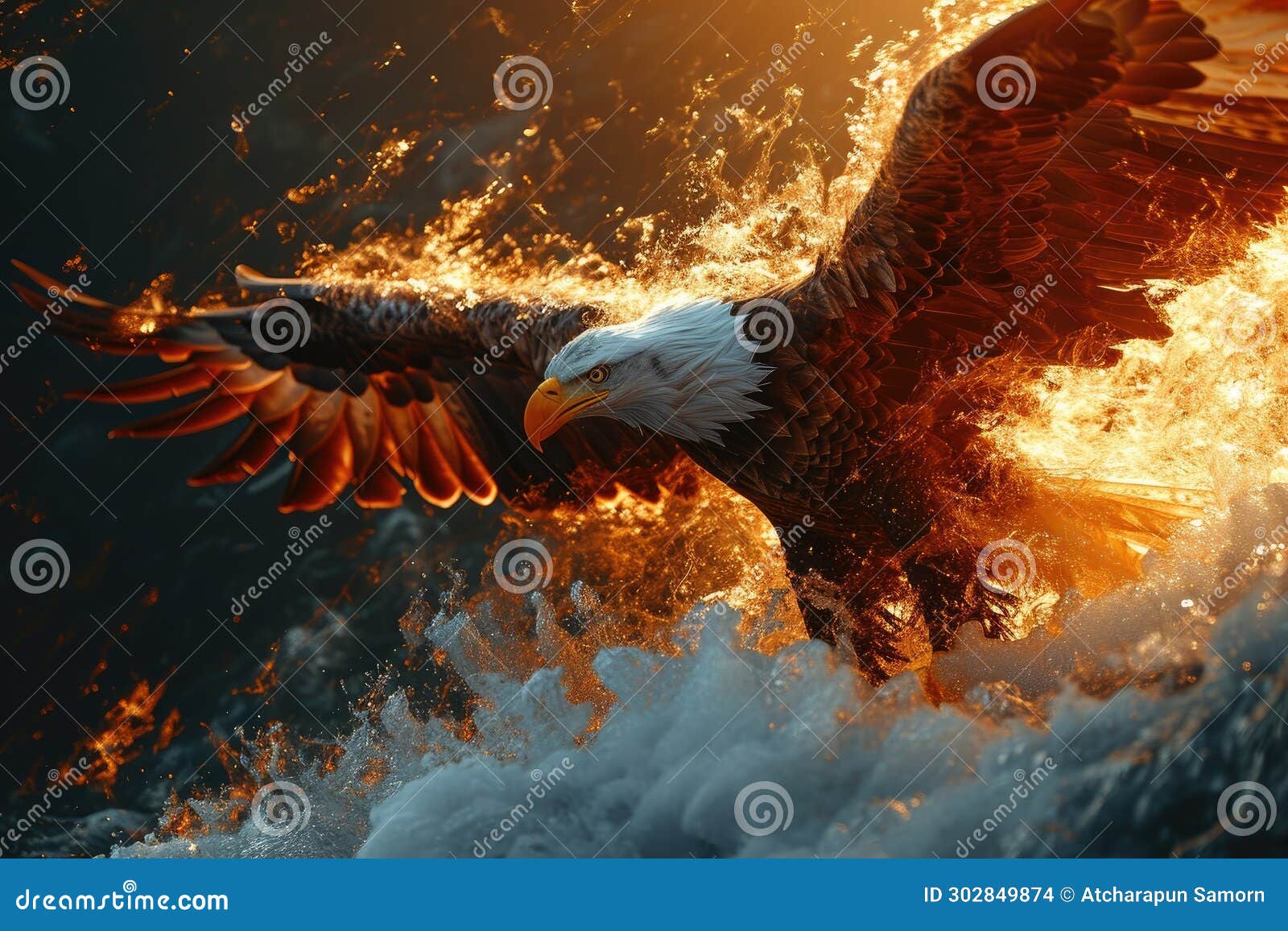Red phoenix bird icon with fire wings and flaming feathers. Vector fenix  firebird, red fire eagle, falcon or hawk flying with raised wings. Fantasy  phoenix bird silhouettes set for tattoo or heraldry