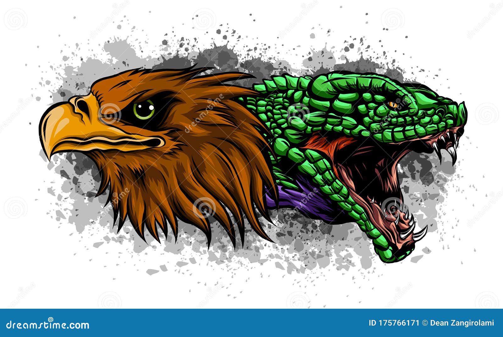 Traditional Bald Eagle Fighting Snake Tattoo Sticker for Sale by Cesar  Caligula  Redbubble