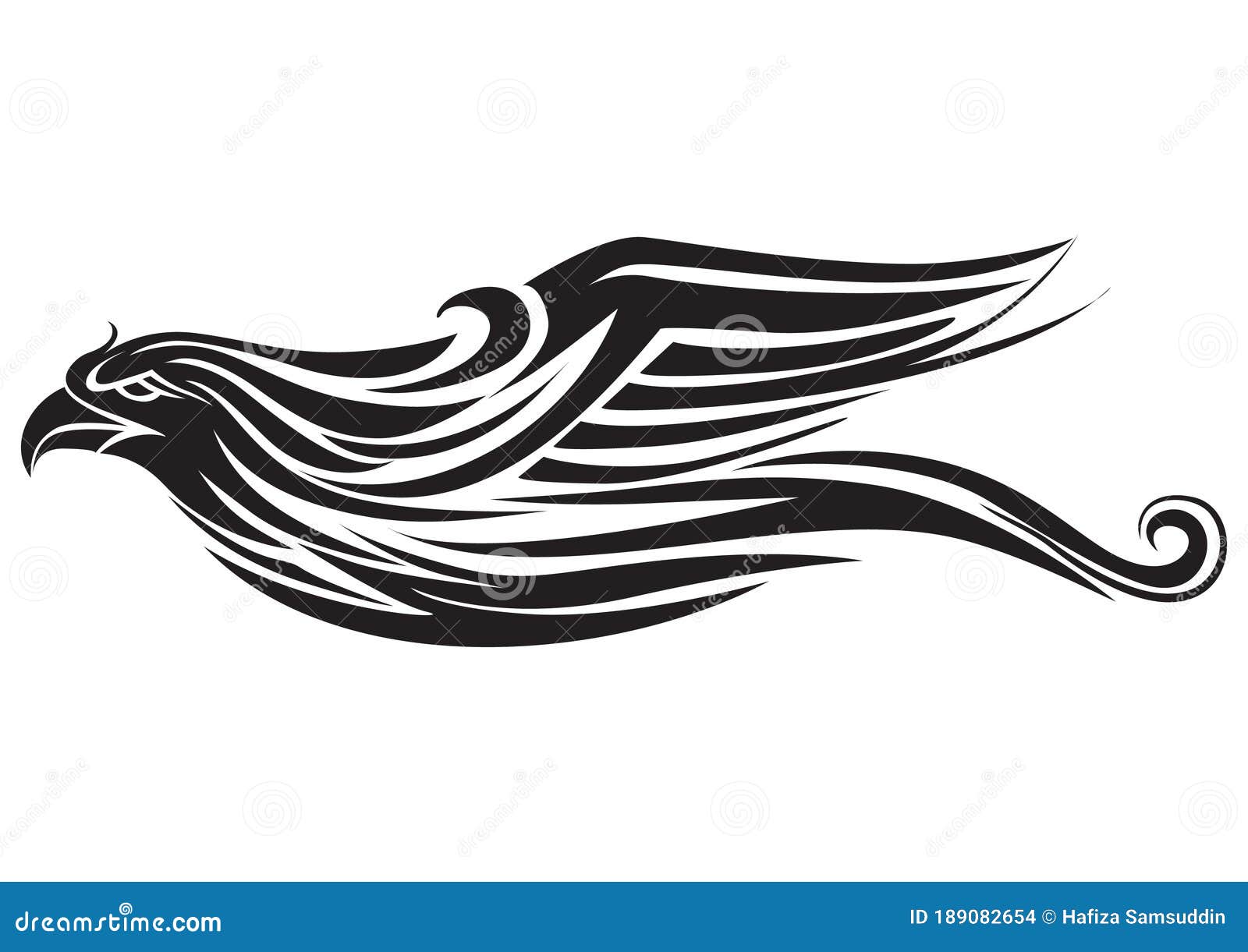 Eagle Tribal Tattoo. Vector Illustration Decorative Design Stock Vector -  Illustration of eagles, designs: 189082654
