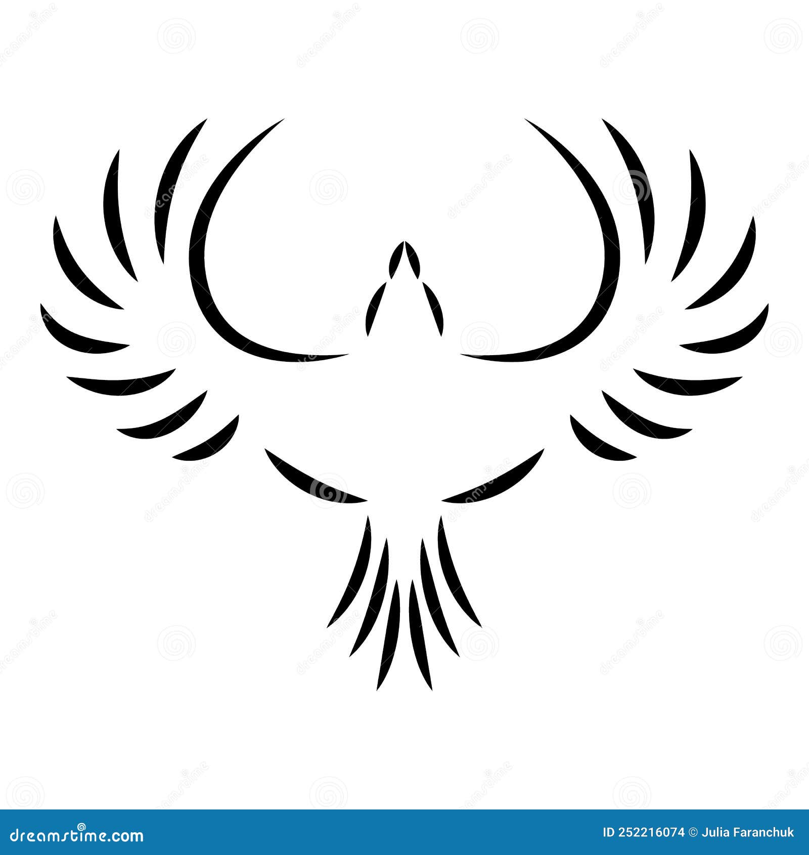 Eagle Vector Logo Template. Flying Eagle Isolated Stock Vector ...