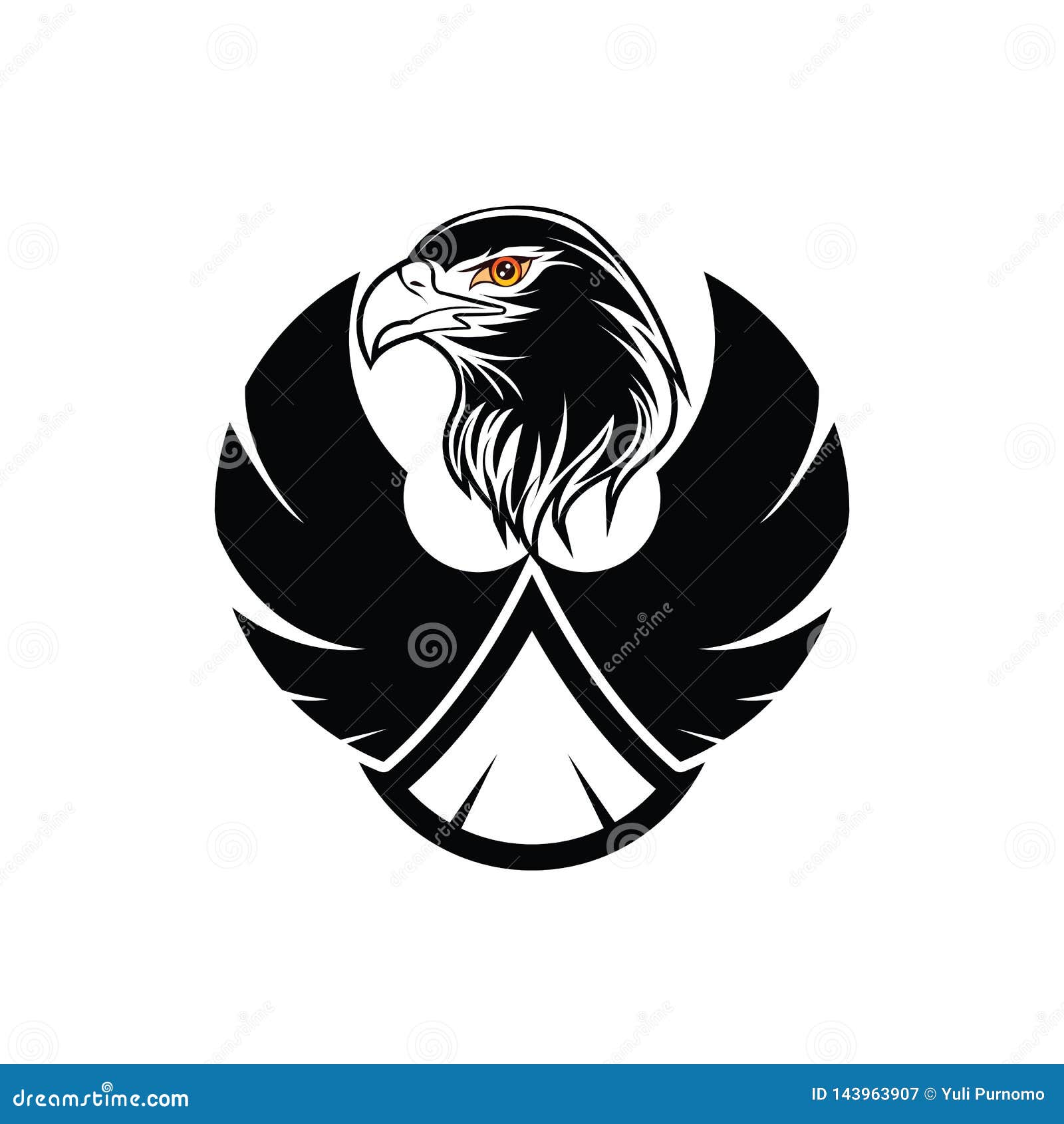 Eagle Wings Vector Illustration Stock Illustration - Illustration of ...