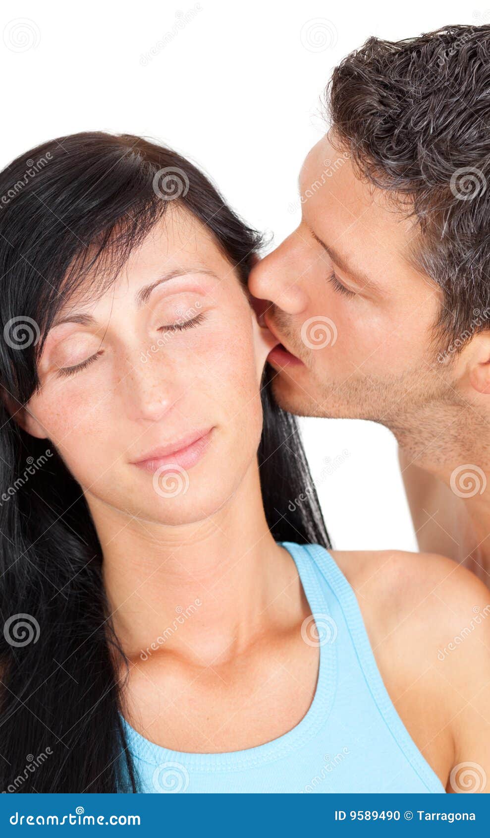 Ear bite couple stock photo. Image of lips, attractive 9589490