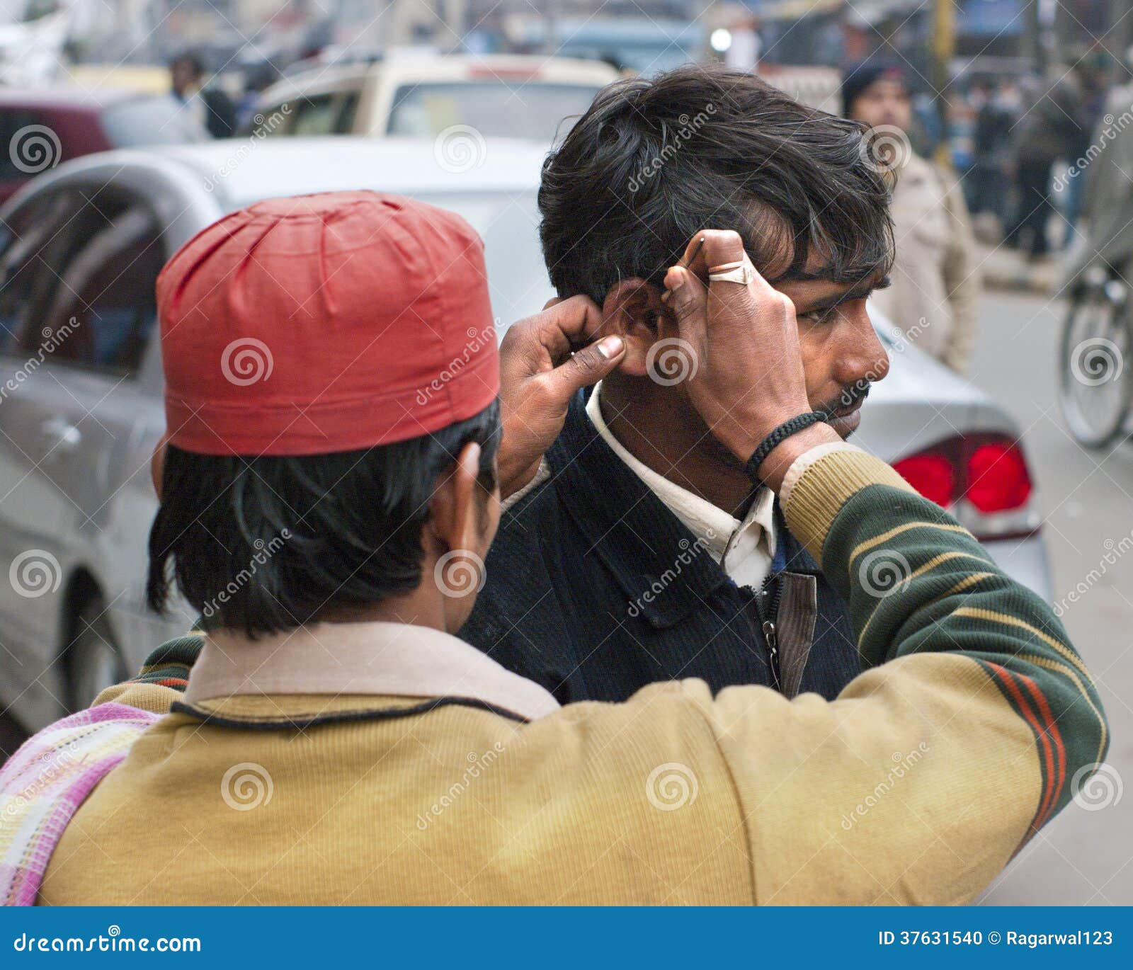 Ear Cleaning on the Streets of India Editorial Image Image of clean