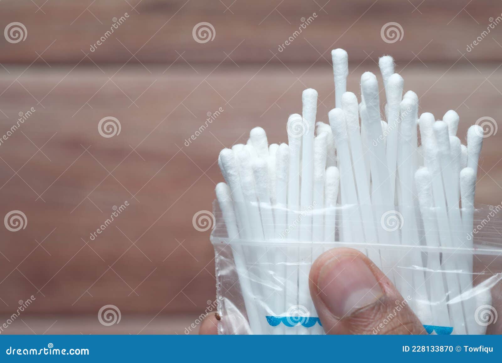 Ear Cotton Bar in a Plastic Packet , Stock Photo Image of plastic