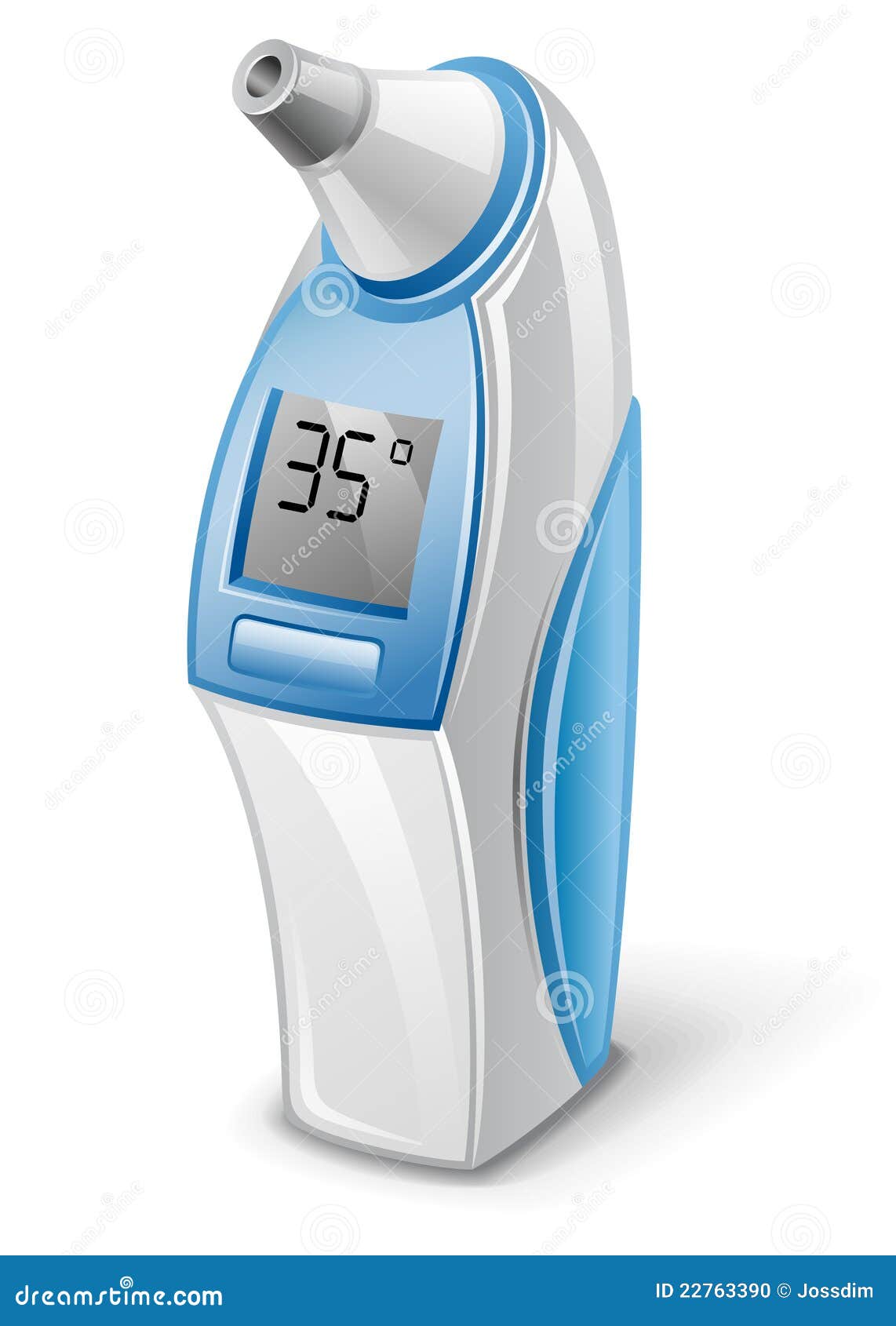 Ear electric thermometer stock vector. Illustration of display 22763390