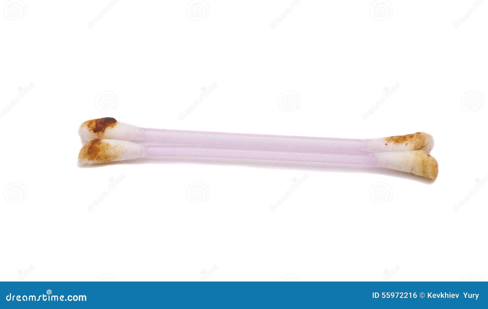 Ear wax on cotton swabs stock photo. Image of eardrum 55972216