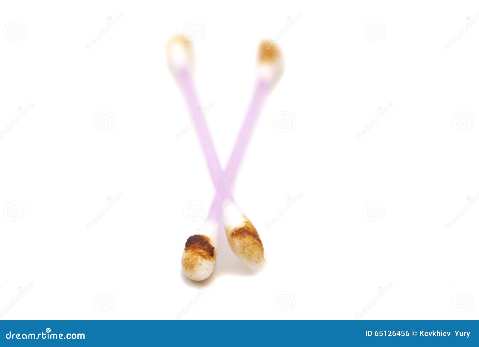 Ear wax on cotton swabs stock photo. Image of canal, hygiene 65126456