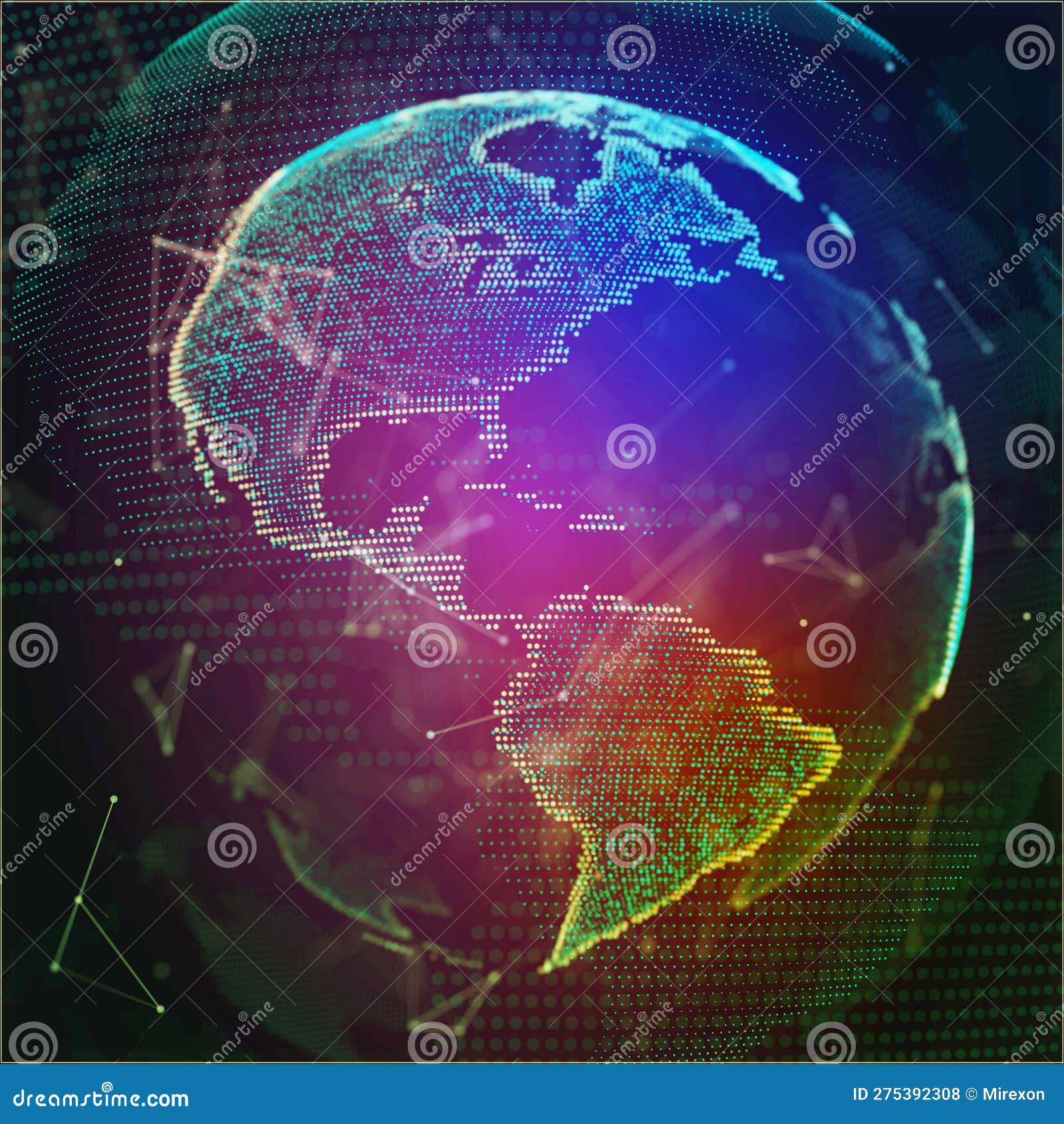 earch globe, world map point, line, composition representing global, network connection