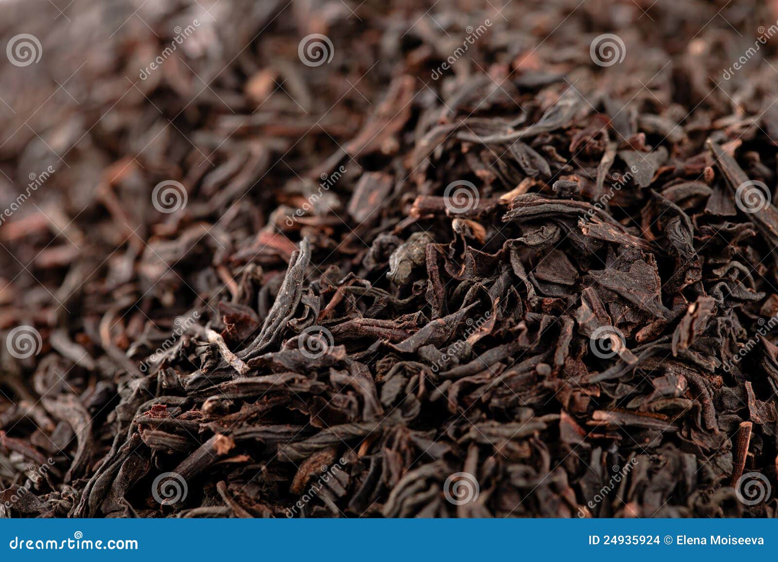 earl grey black loose tea leaves background