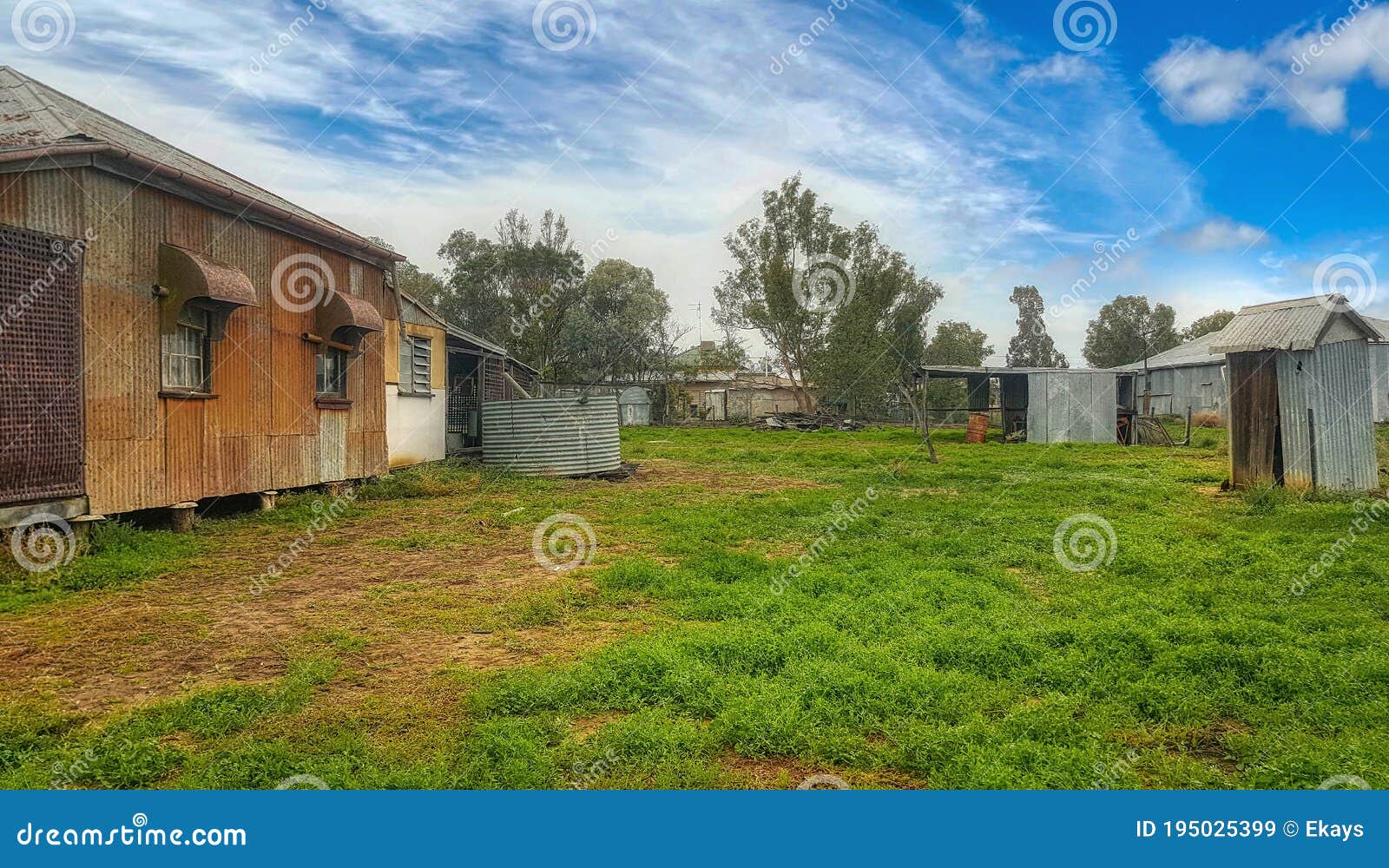 Early Australian House Made of Tin or Iron Stock Image Image of