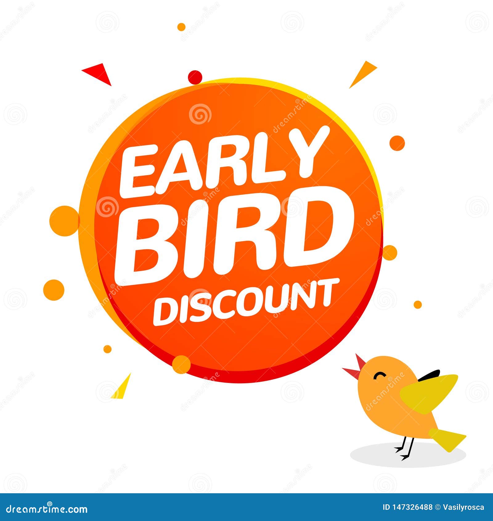 early bird discount  special offer sale icon. early bird icon cartoon promo sign banner