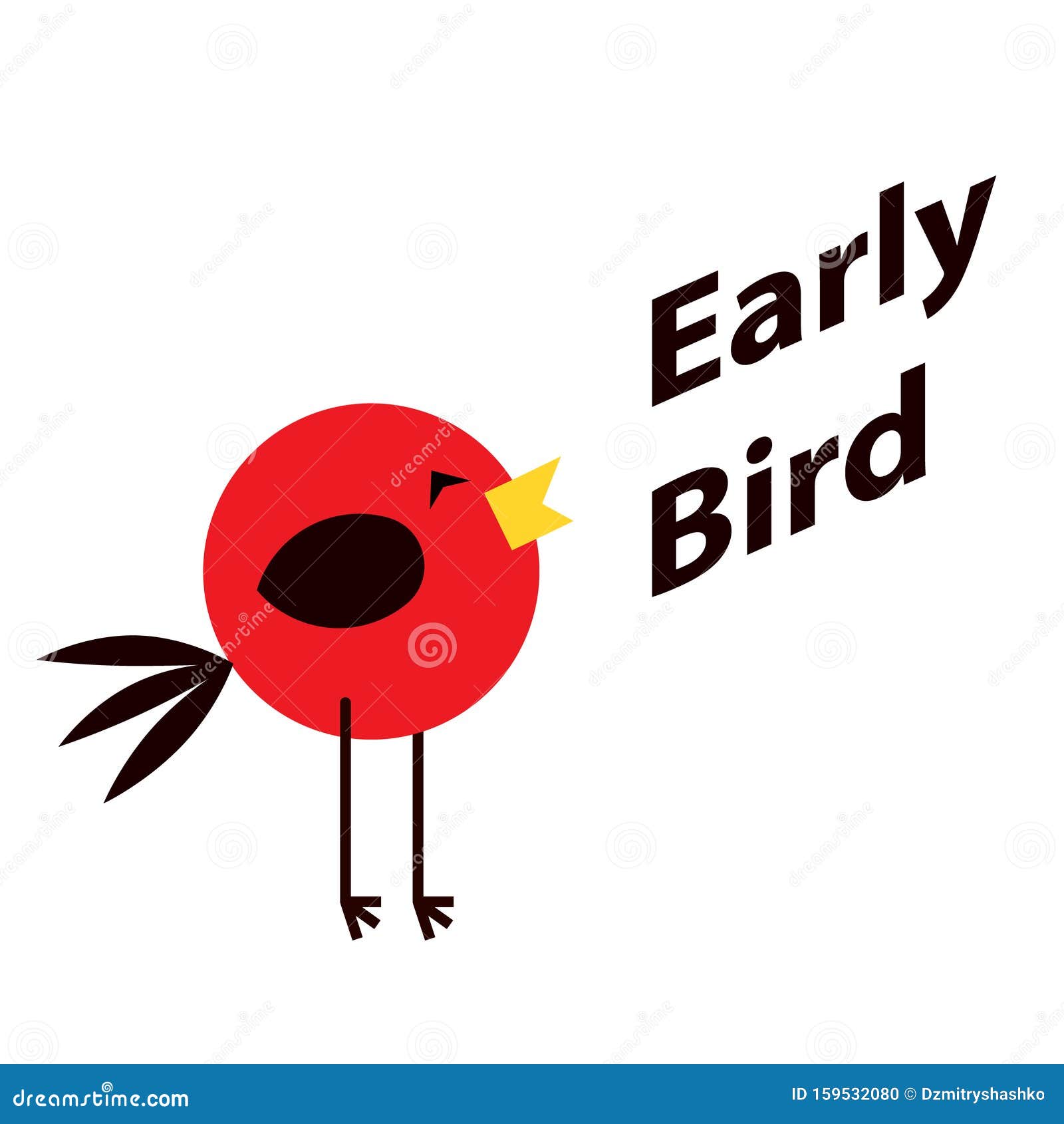 Bird And Egg Poster And Merchandising. Vector Illustration