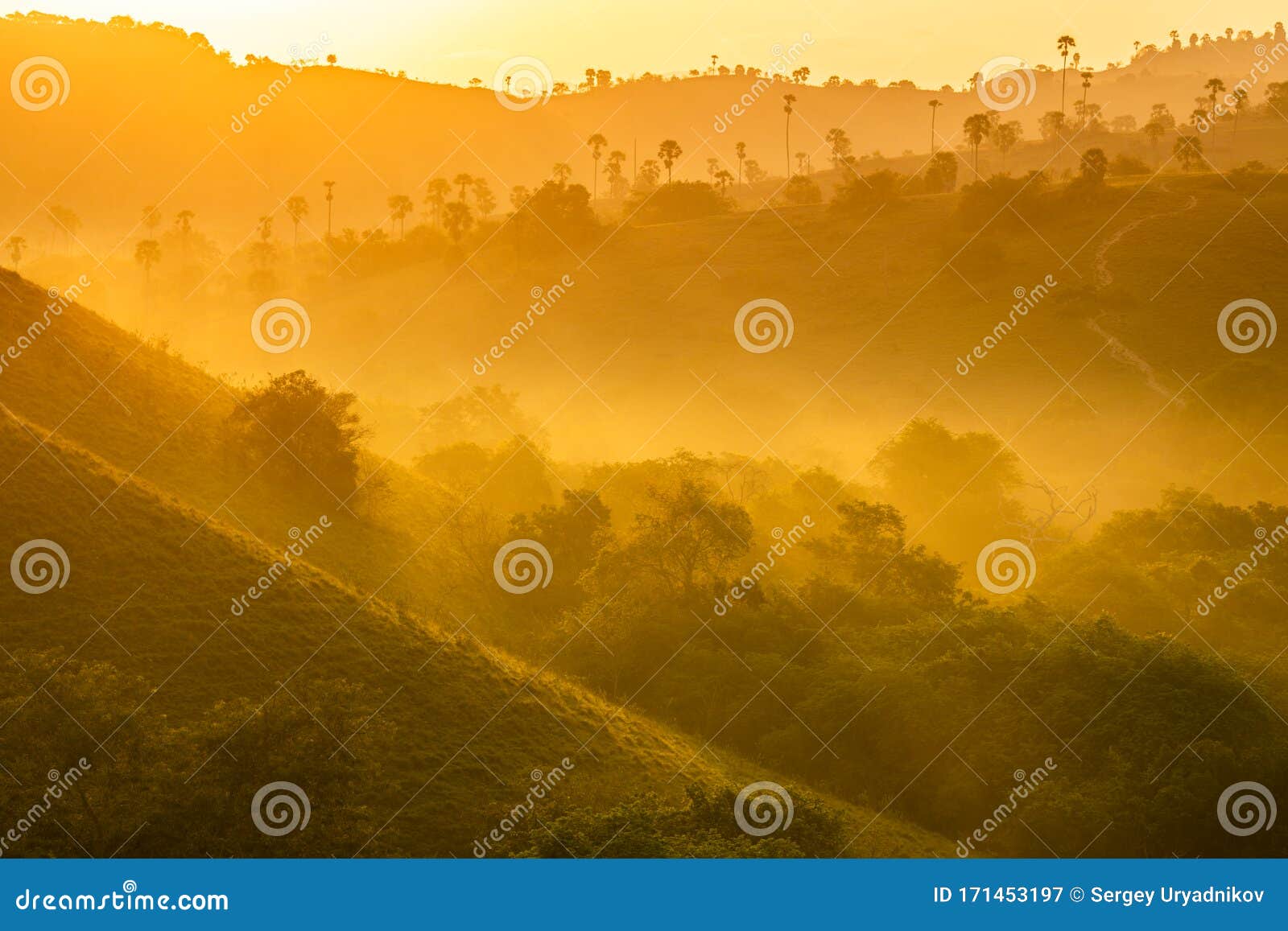 early foggy morning view of rinca island komodo national park