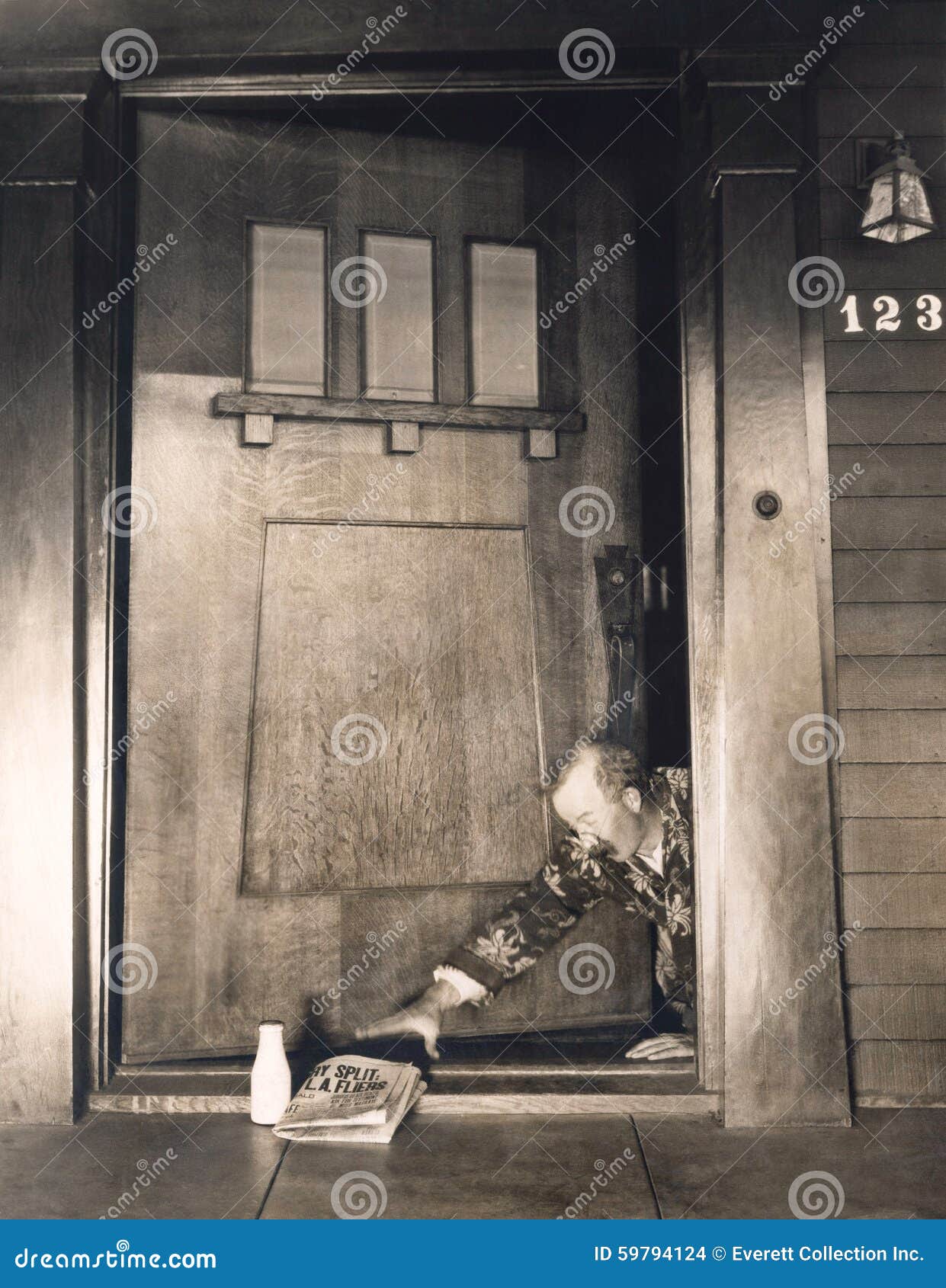 Early morning delivery stock photo. Image of food, male 59794124